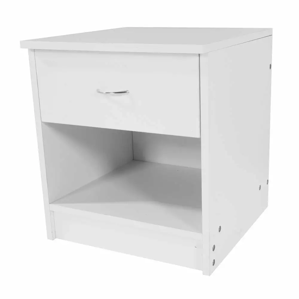 UBesGoo Night Stands End Accent Table Storage Cabinet Bedside Furniture with Drawer for Bedroom.Living Room.White