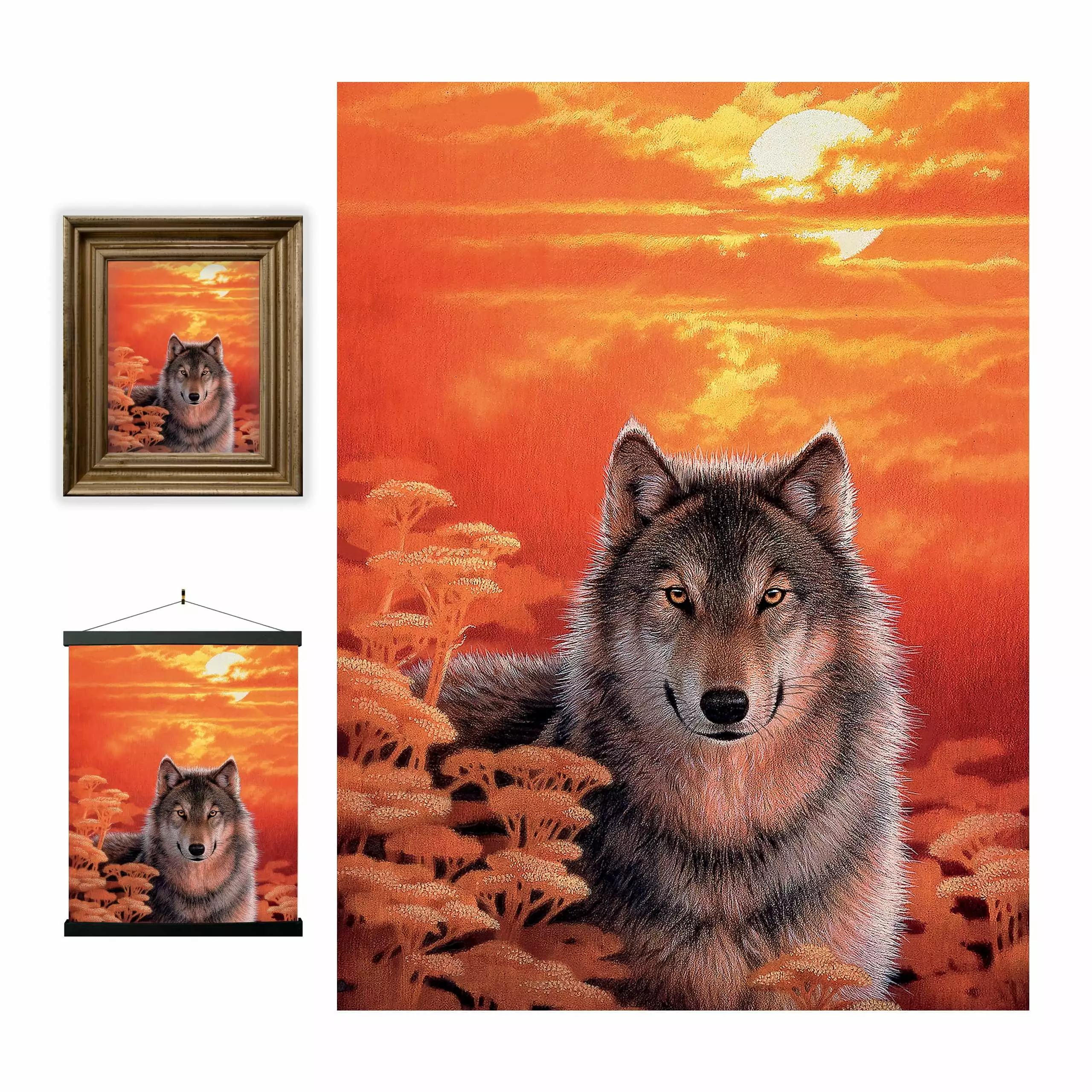 3D LiveLife Lenticular Wall Art Prints - Gaze from Deluxebase. Unframed 3D Wolf Poster. Perfect wall decor. Original artwork licensed from renowned artist. Joh Naito