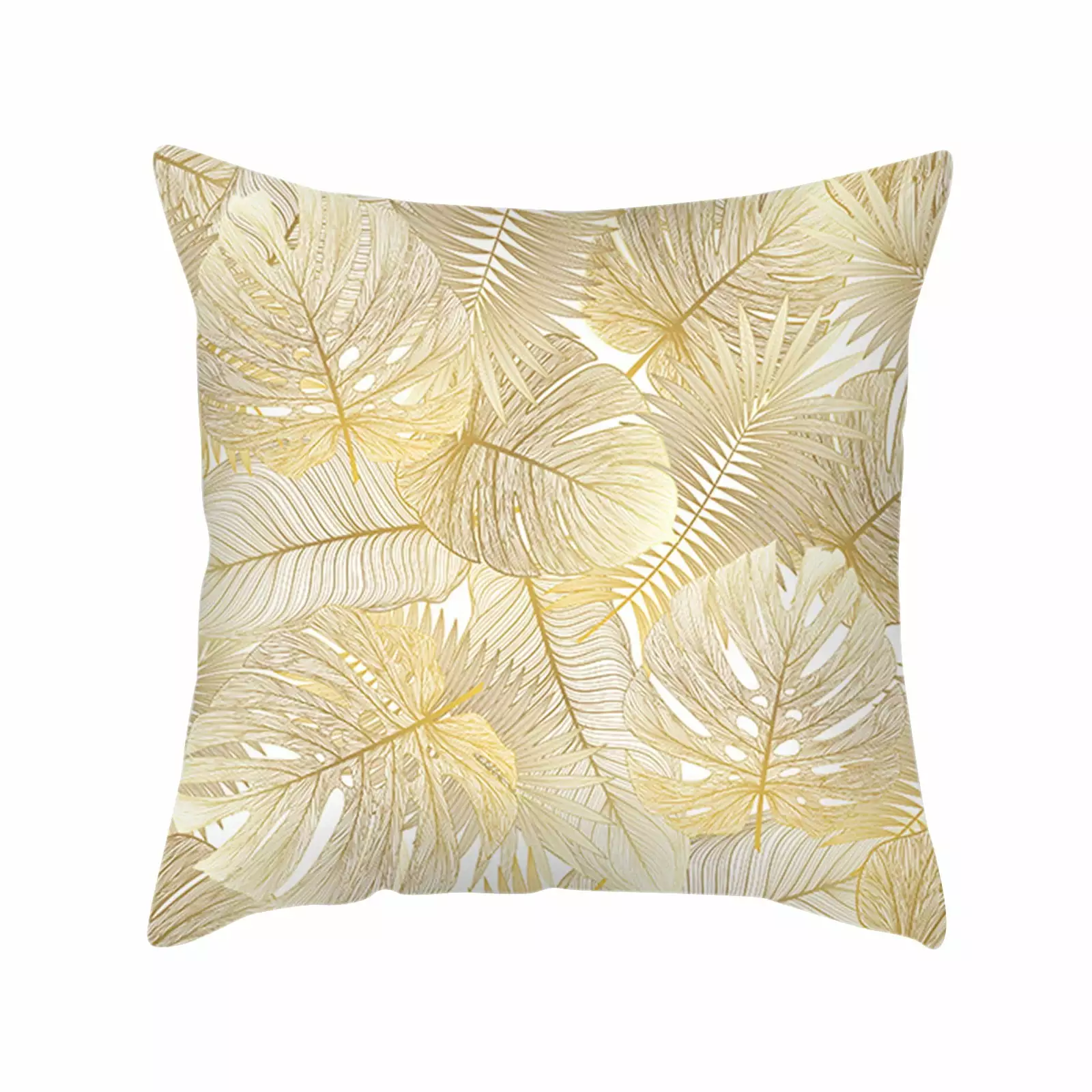 hoksml Christmas Clearance Deals Home Supplies Golden Leaves Throw Pillow Covers Velvet Flannel Square Pillow Cushion For Sofa Bedding