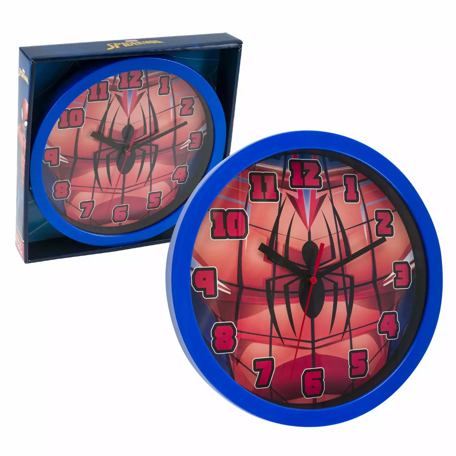 1 Pc Marvel Spiderman Wall Clock For Kid -Battery Operated