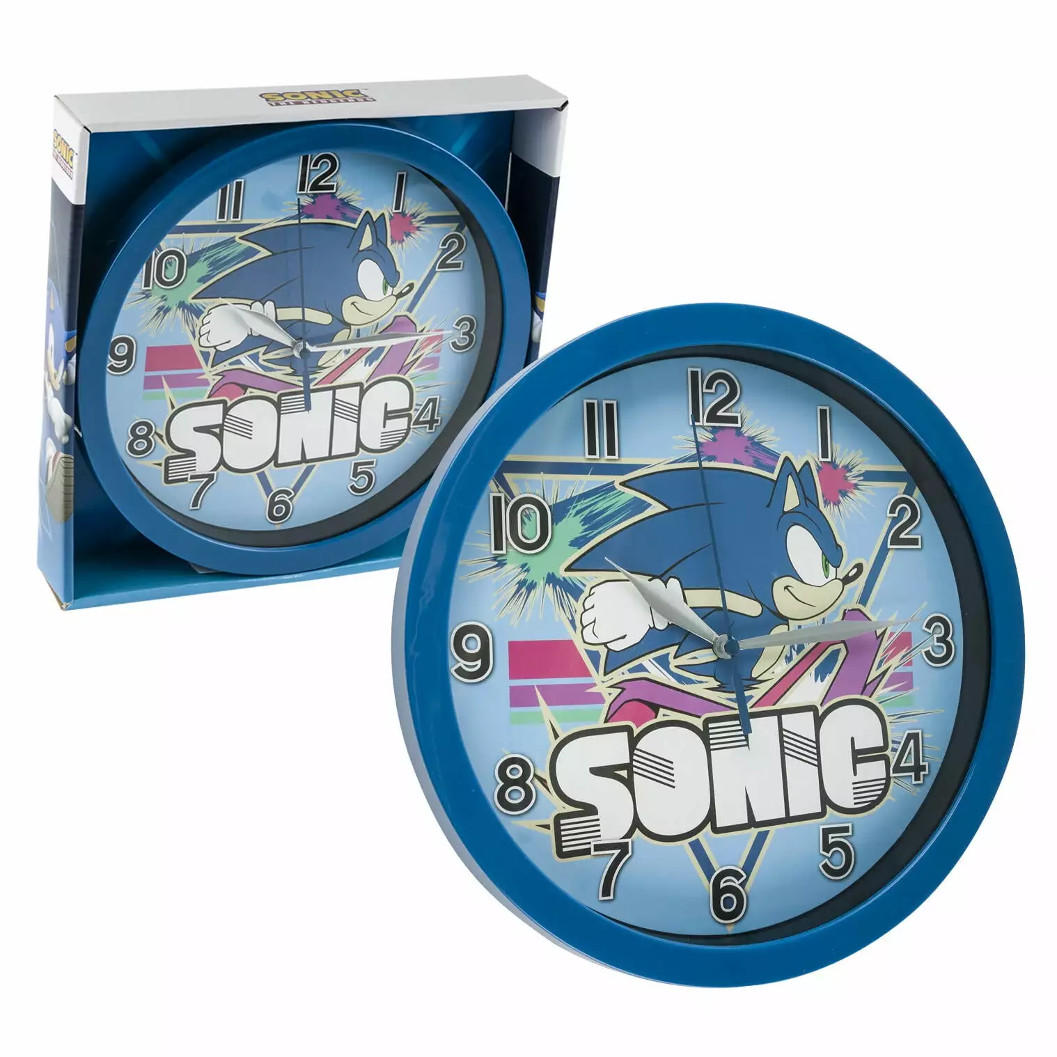 1 Pc Sonic The Hedgehog Frame 9.5 inches Wall Clock Office Home Wall Decor-Battery Operated