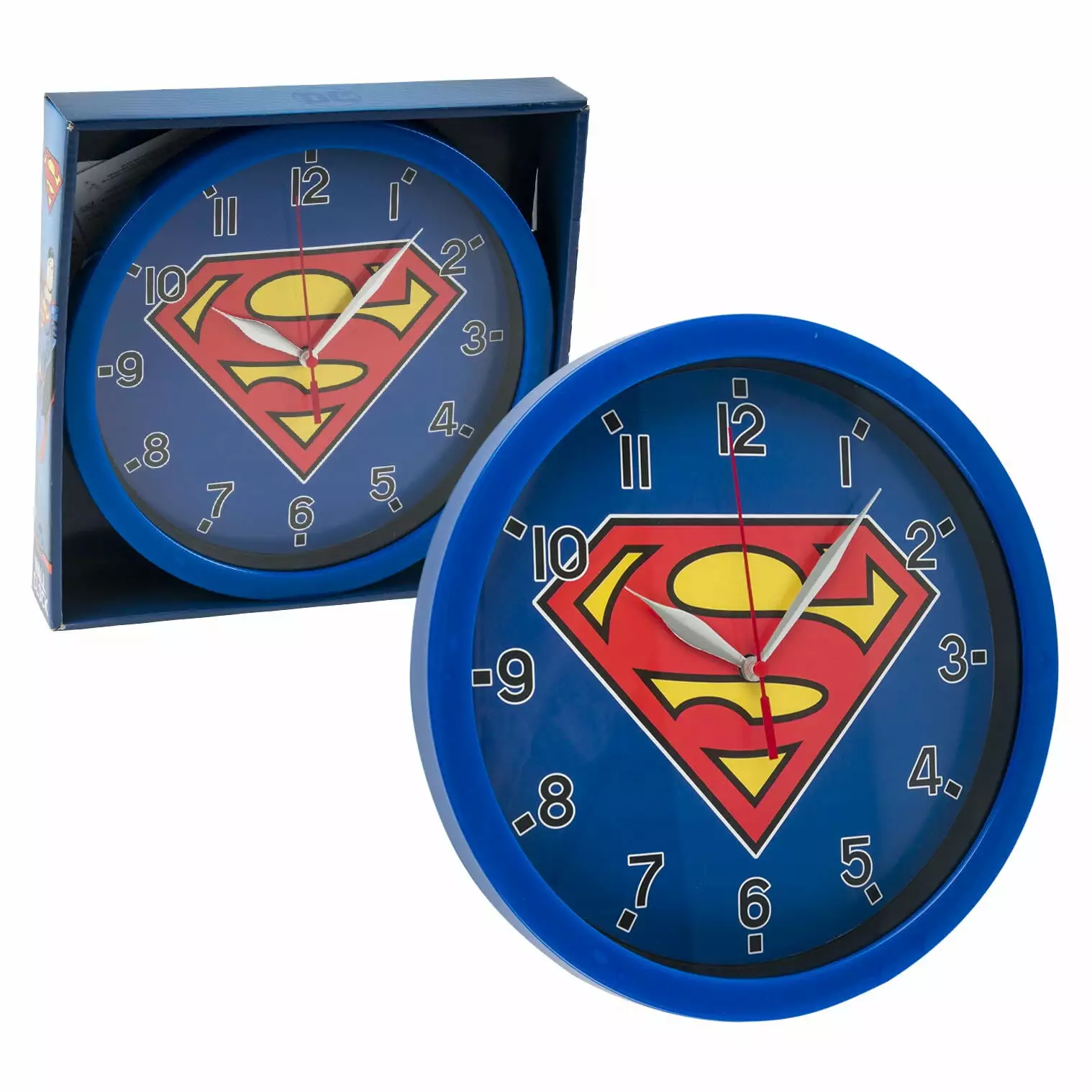 1 Pc Superman Logo Wall Clock For Kid -Battery Operated