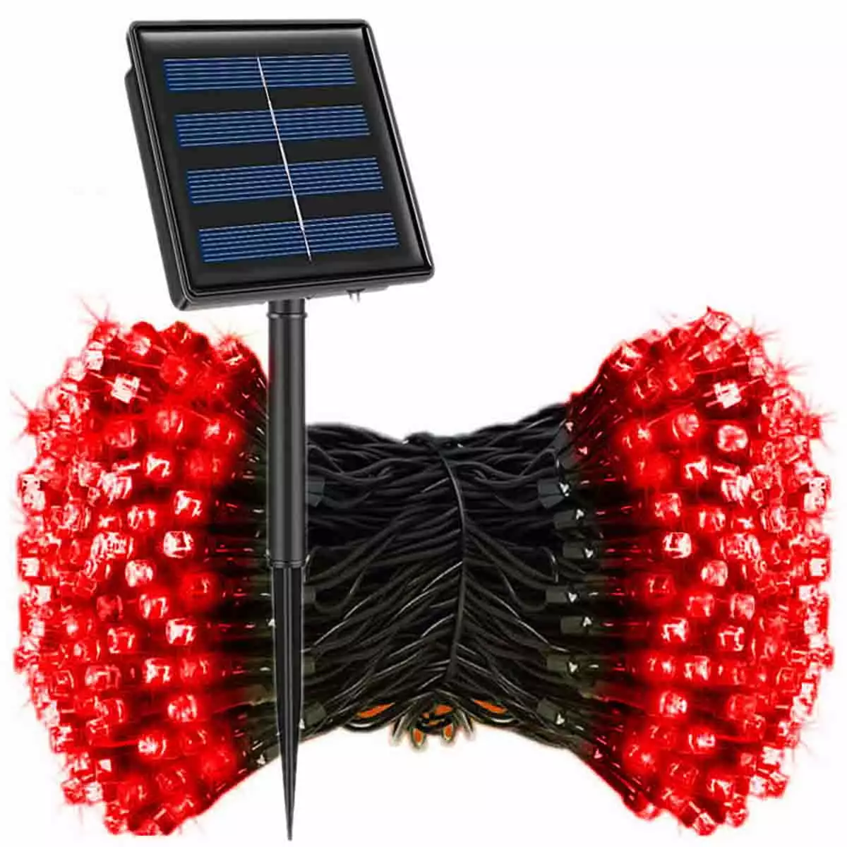 100 LED Solar String Lights 40ft 8 Modes Outdoor Waterproof Lights for Garden. Tree. Yard. Christmas. Wedding. Party (Red)