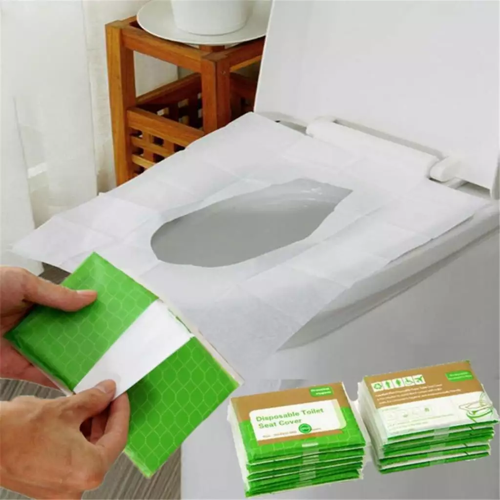 100PC Disposable Travel Seat Covers Toilet Toilet Disposable Seat Paper Sanitary Bathroom Products