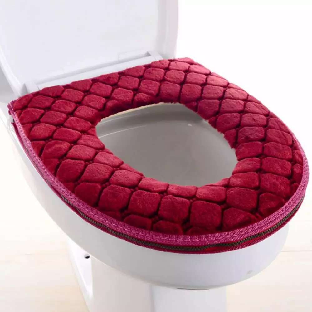 Bathroom Soft Thicker Warmer Toilet Seat Cover Pad Home Decoration Toilet Seat Cover Pads