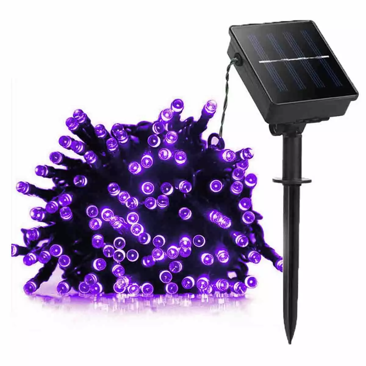 Solar String Lamps For Garden Waterproof Outdoor Lighting 12M / 39Ft Christmas Xmas Holiday Decoration Fairy Solar Powered - Purple