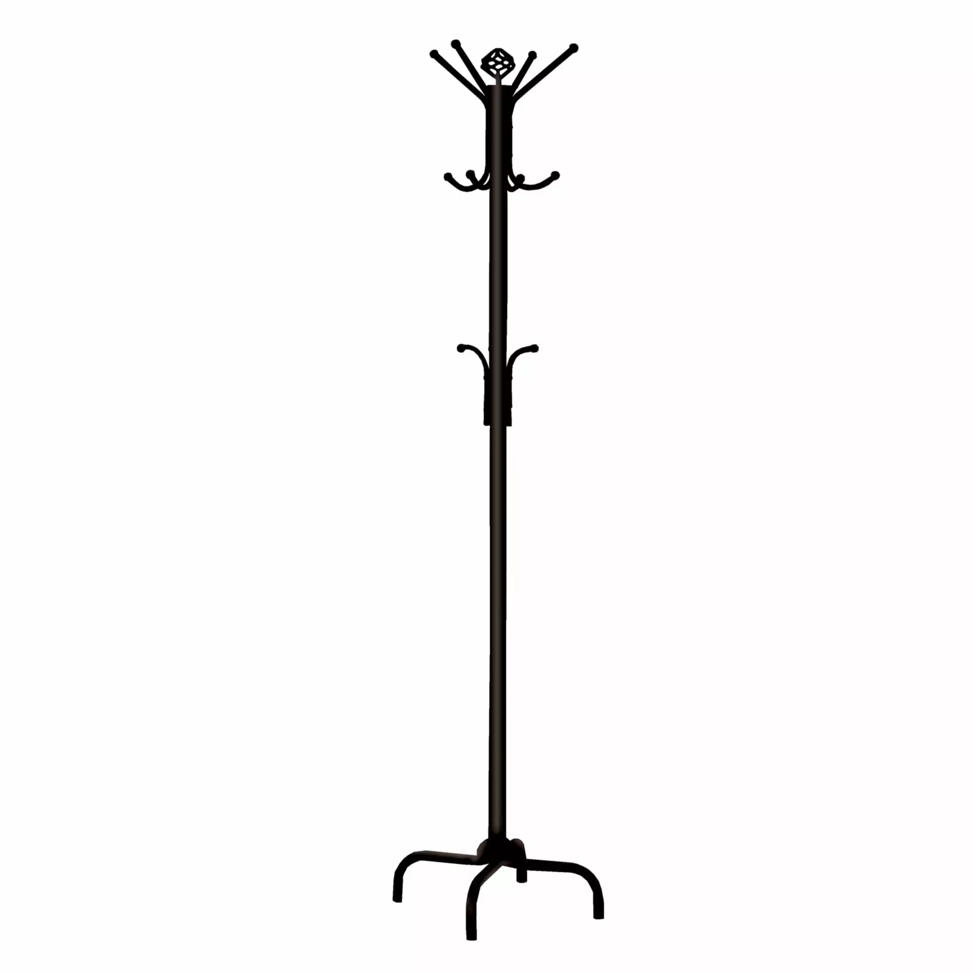 18.5 x 18.5 x 74 Black. Metal - Coat Rack