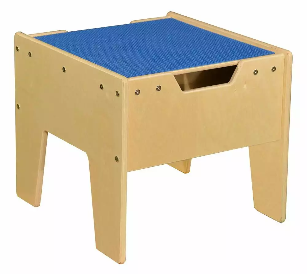 2-N-1 Activity Table with Blue Lego Compatible Top - RTA