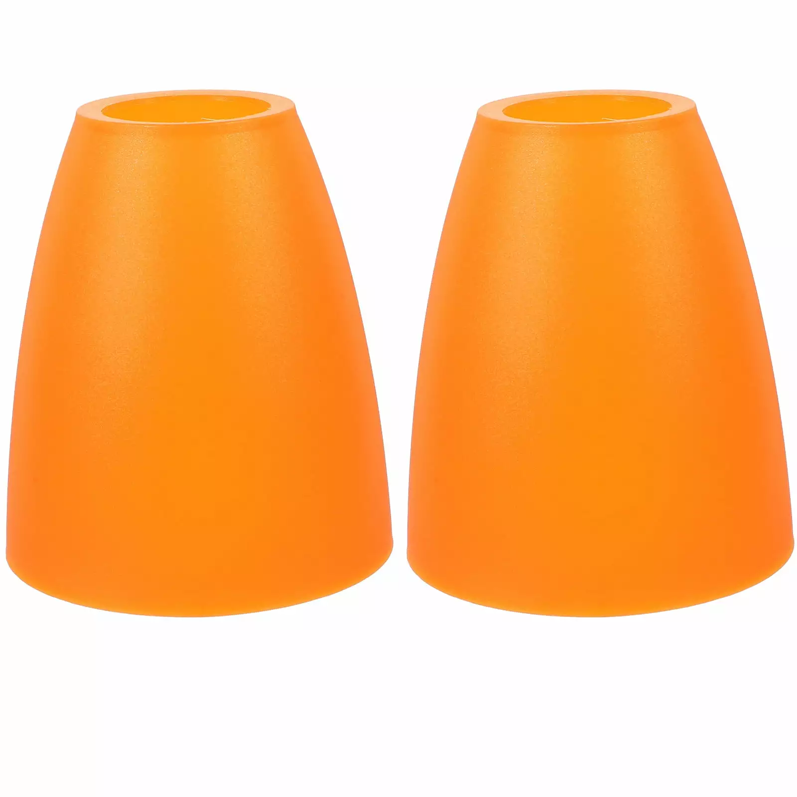 2 Plastic Horseshoe Lampshades for Ceiling/Floor Lamp (Orange)