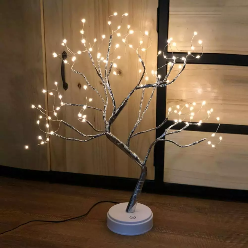 20 Tabletop Bonsai Tree Light with 108 LED Copper Wire String Lights. DIY Artificial Tree Lamp. Battery/USB Operated. for Bedroom Desktop Christmas Party Indoor Decoration Lights (Warm White)