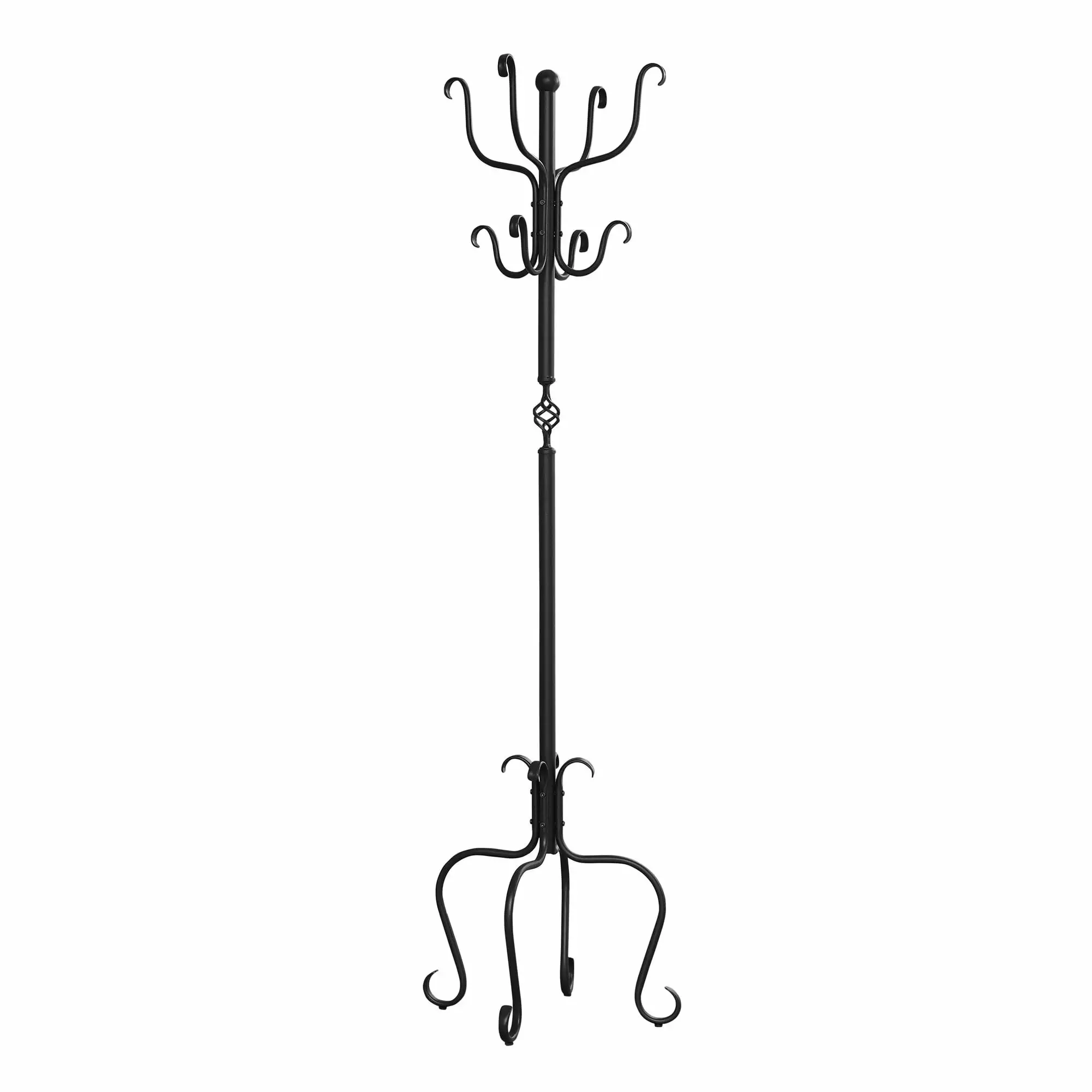 21 x 21 x 74 Black. Metal - Coat Rack