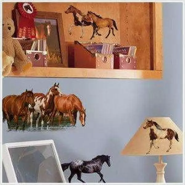 24 New WILD HORSES WALL DECALS Horse Room Stickers Kids Bedroom Decor:New free shipping by WW shop