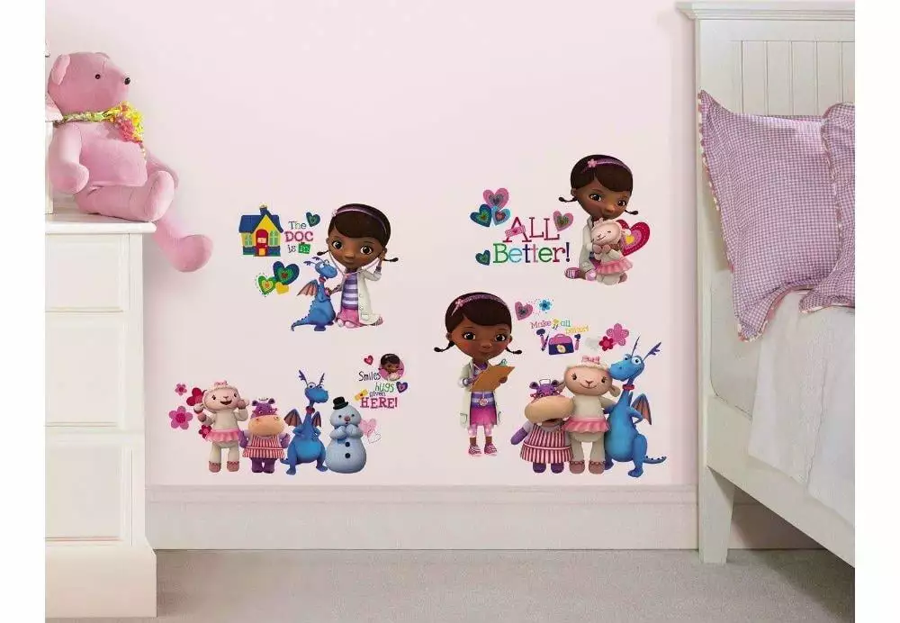 27 New Doc Mc Stuffins Wall Decals Disney Bedroom Stickers Girls Toy Room Sticker Decor