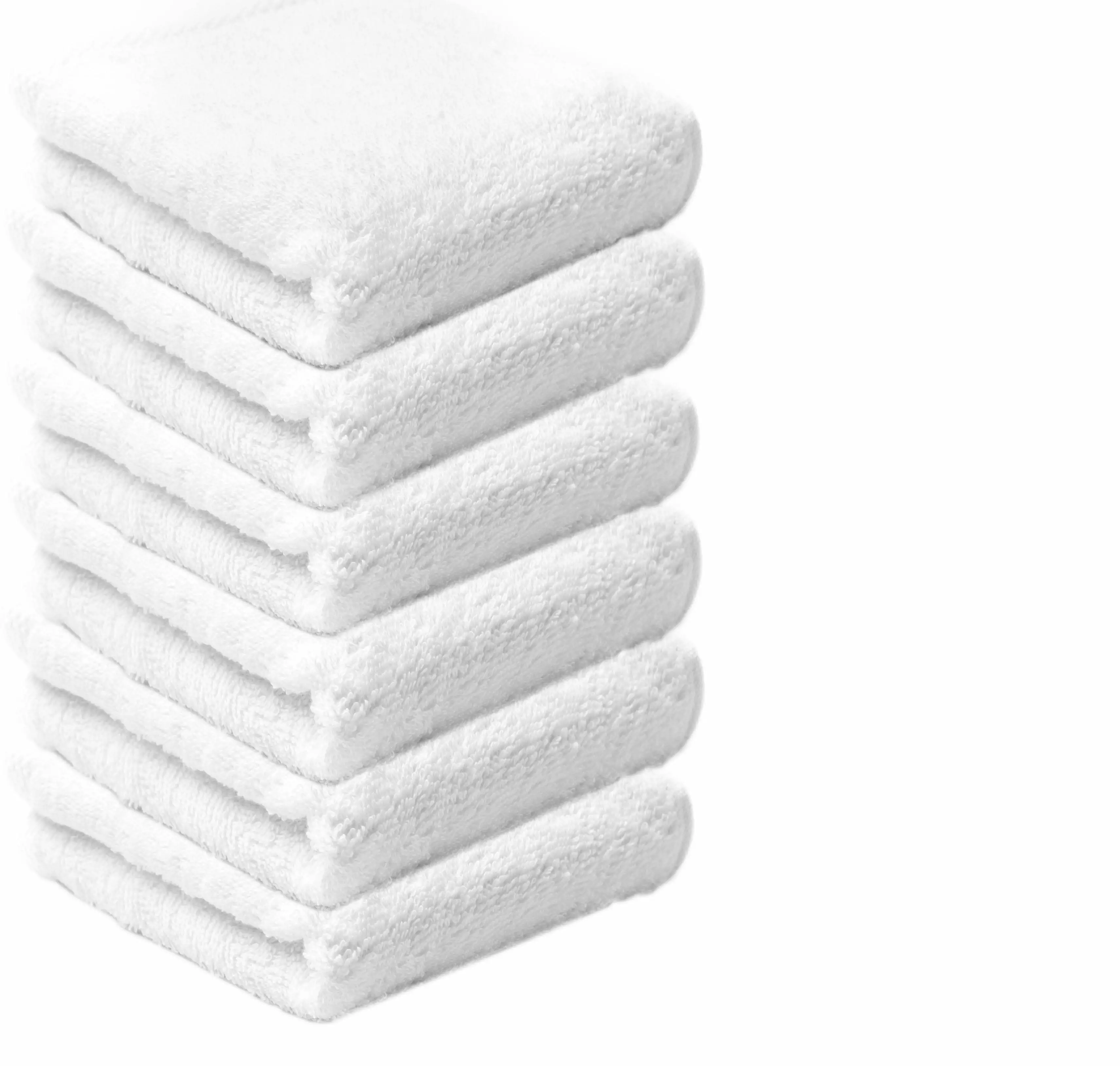 Raymond Clarke Luxury Cotton Washcloths - Large 12x12 Hotel Style Face Towel. Silver. 12 Pack