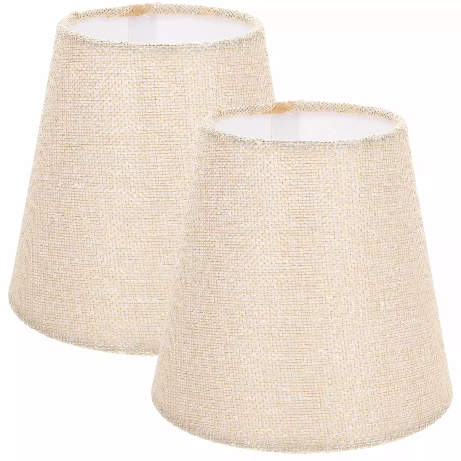 2pcs Fabric Lampshade Small Lampshade Clip On Bulb Retro Style Lamp Shade Barrel Lamp Shade Accessory