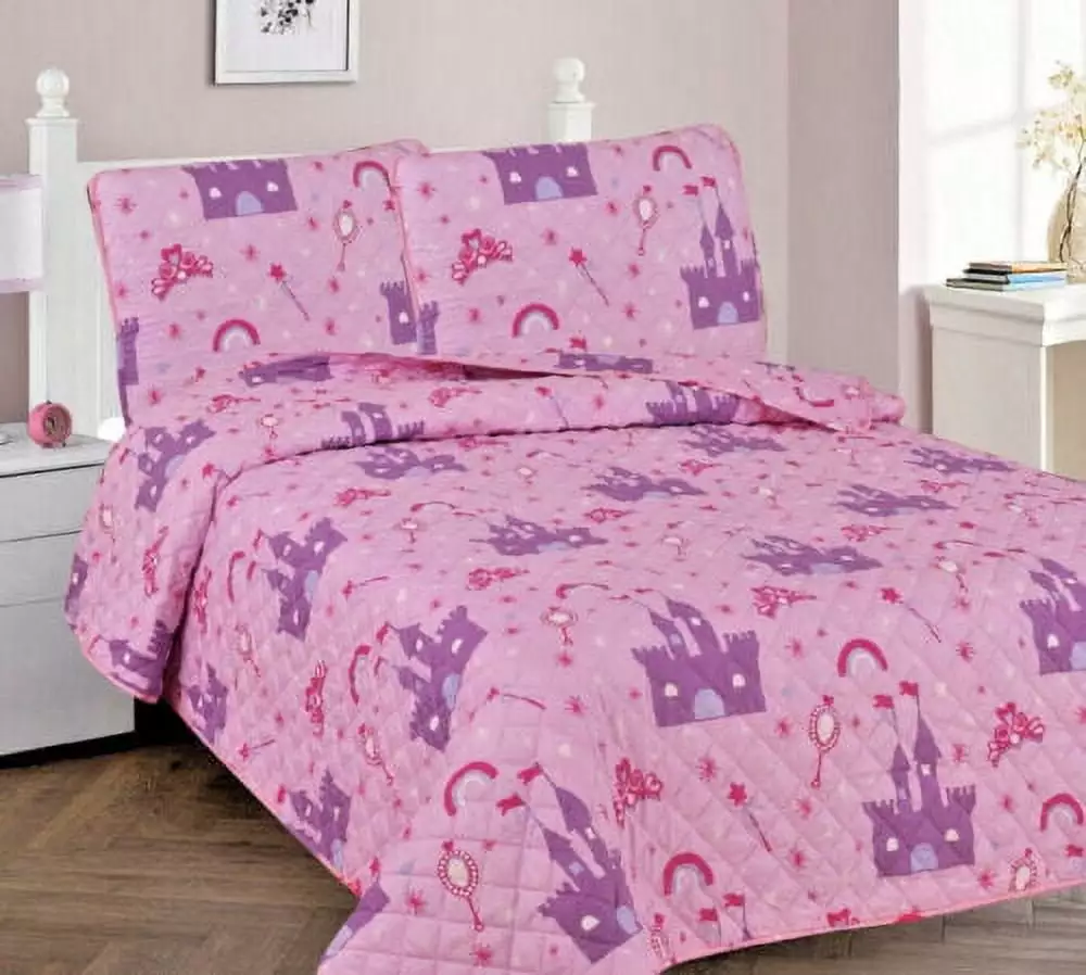 3-PC FULL PARIS Bed Cover Bedspread Coverlet Quilt Set for Kids and Teens