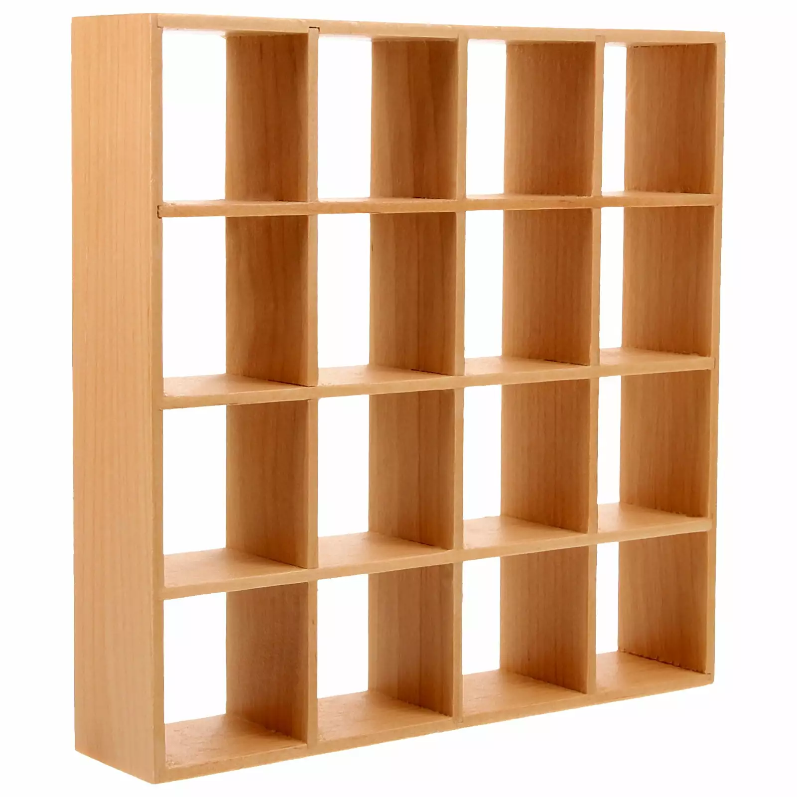 3 PCS 16 Grid Storage Rack Toys for Kids Miniature Wooden Baby Book Bookcase House Furniture Shelf