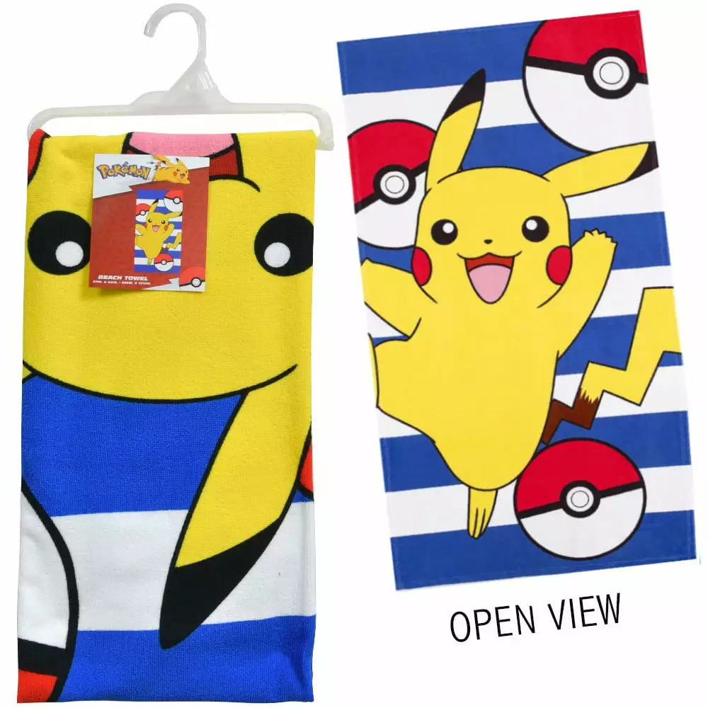 Pokemon 54x27 Beach Towel on Hanger with hangtag