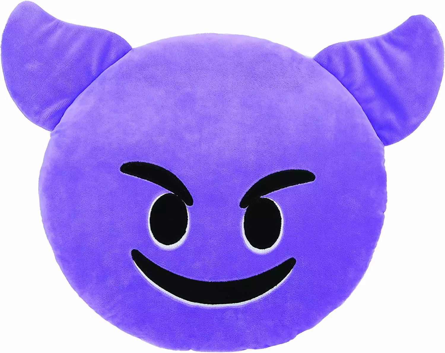 emoji large pillow. smiling face with horns