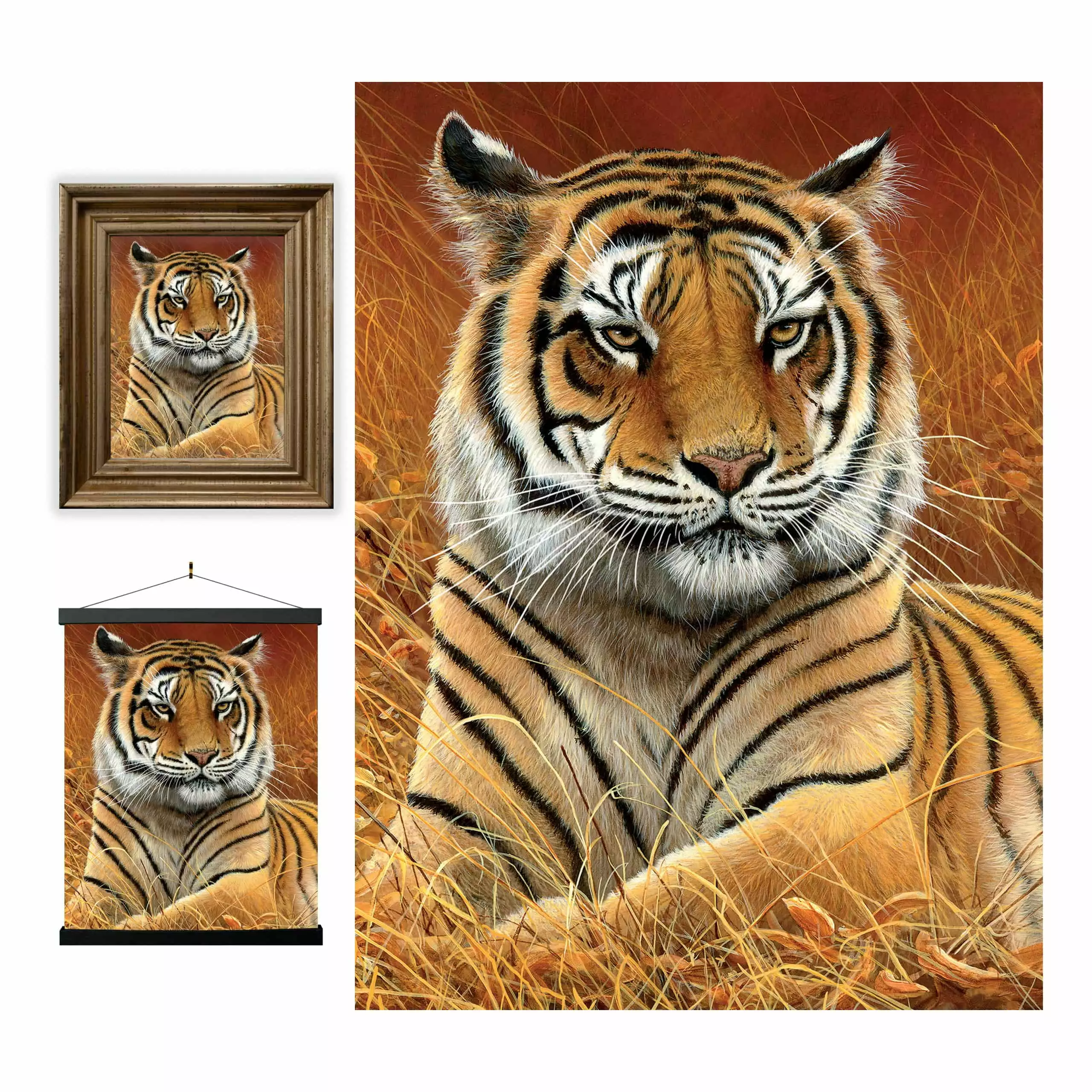 3D LiveLife Lenticular Wall Art Prints - Aloof from Deluxebase. Unframed 3D Tiger Poster. Perfect wall decor. Original artwork licensed from renowned artist. Jeremy Paul