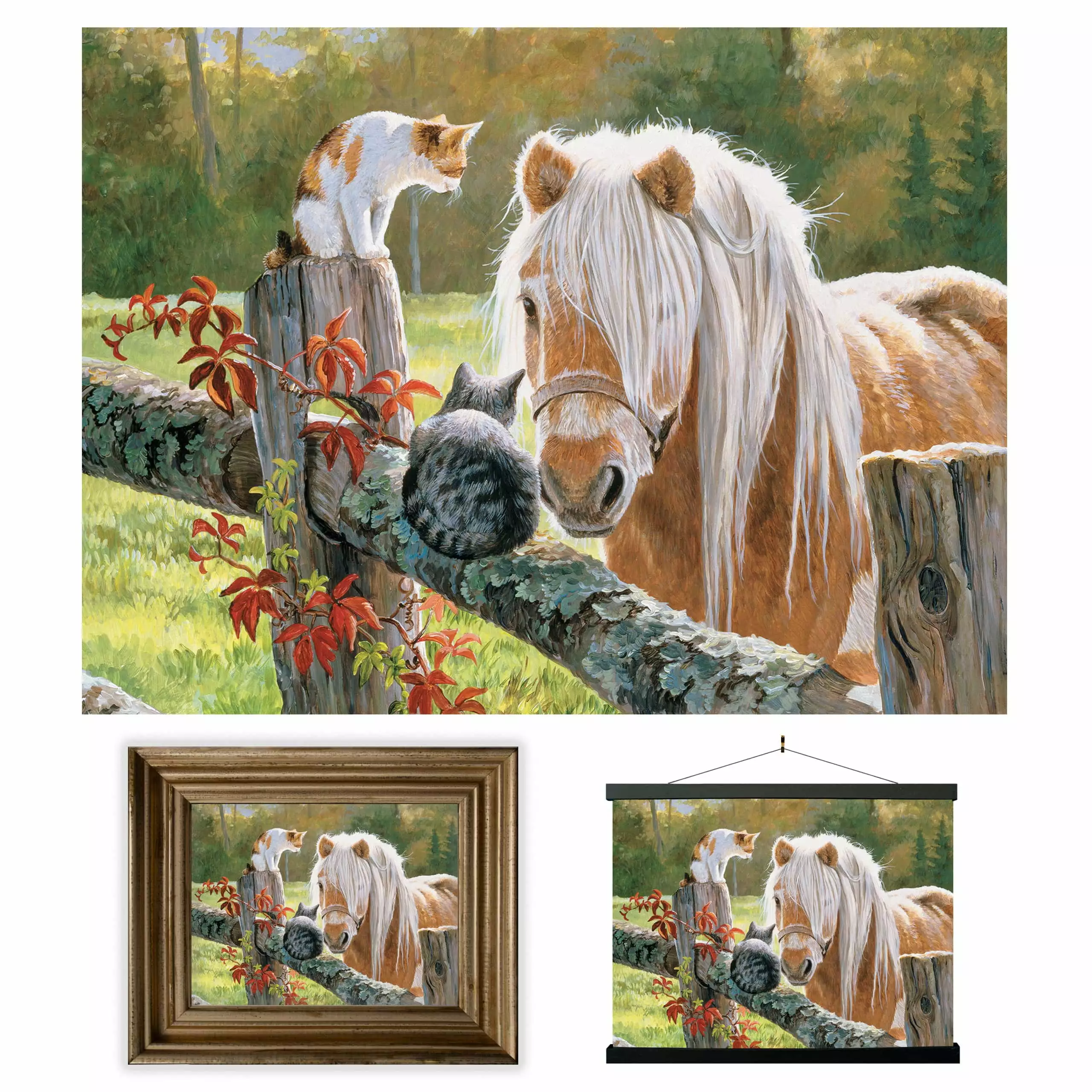 3D LiveLife Lenticular Wall Art Prints - Just Visiting from Deluxebase. Unframed 3D Horse Poster. Perfect wall decor. Original artwork licensed from renowned artist. Persis Clayton Weirs