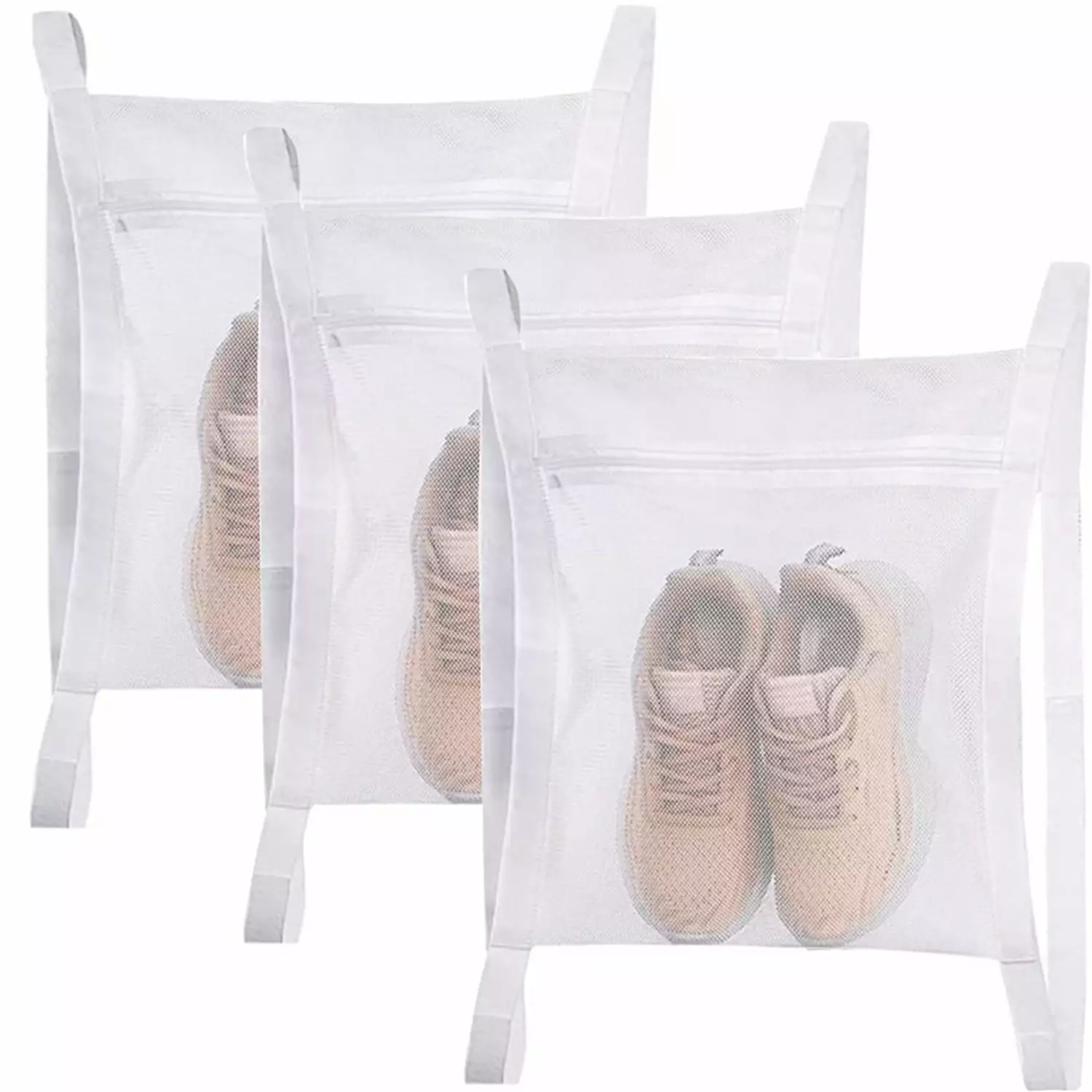 3PCS Shoe Dryer Bag.Bexikou Sneaker Wash & Dry Net Bag for Dryer Shoe.Laundry Bag for Washing Machine.Mesh Bags with Zipper and Strap for Shoes. Clothing