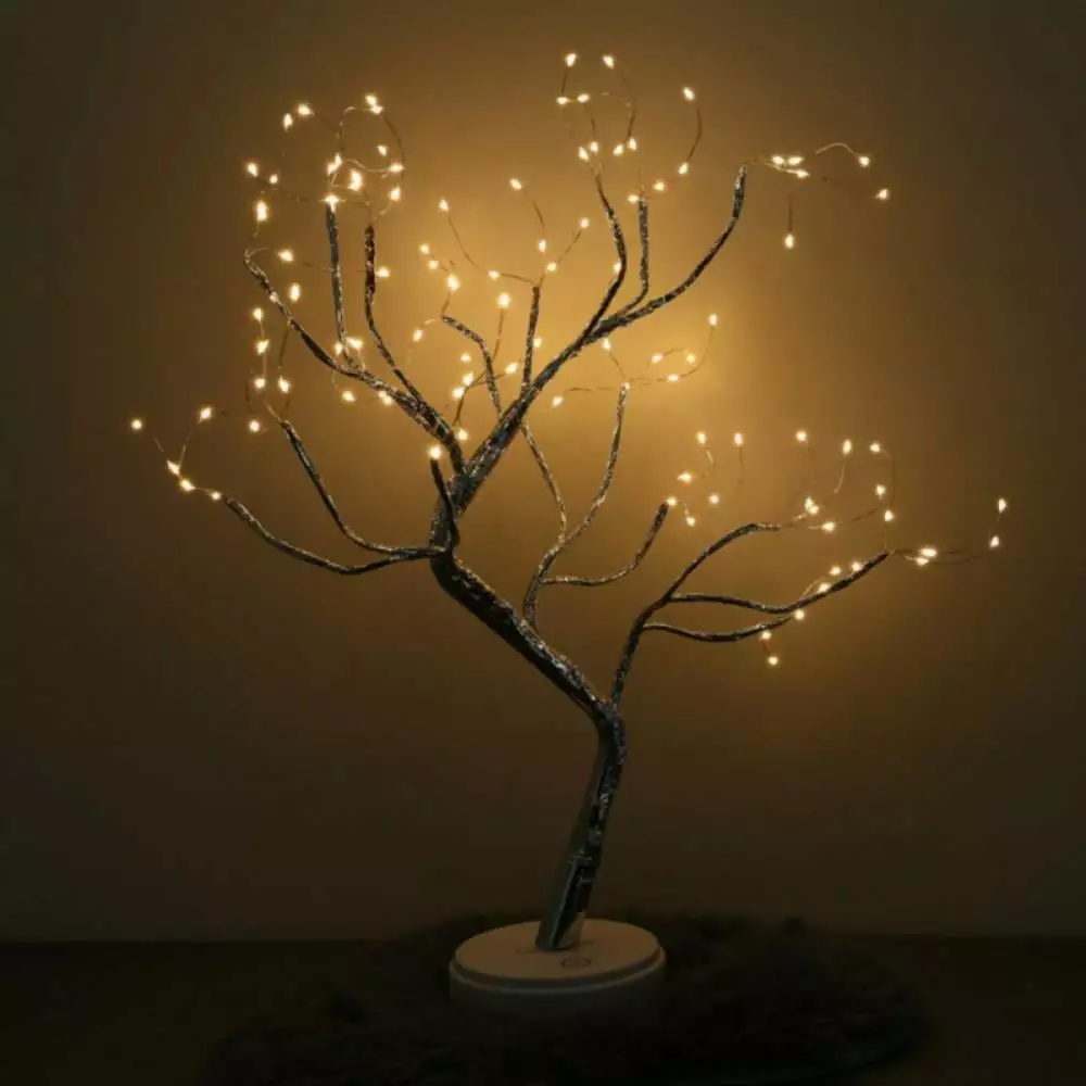 Bonsai Tree Light. Artificial LED Lighted Tree. Adjustable Branches For Kids Home Bedroom Decoration Decor Fairy Light Holiday lighting. Warm White. 18.89 in x 20.8 in