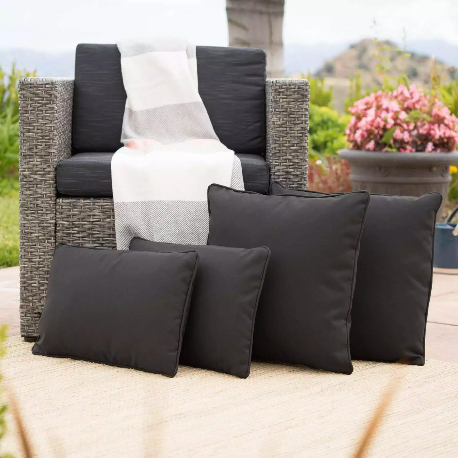 Coronado Outdoor Water Resistant Pillows - Set of 4