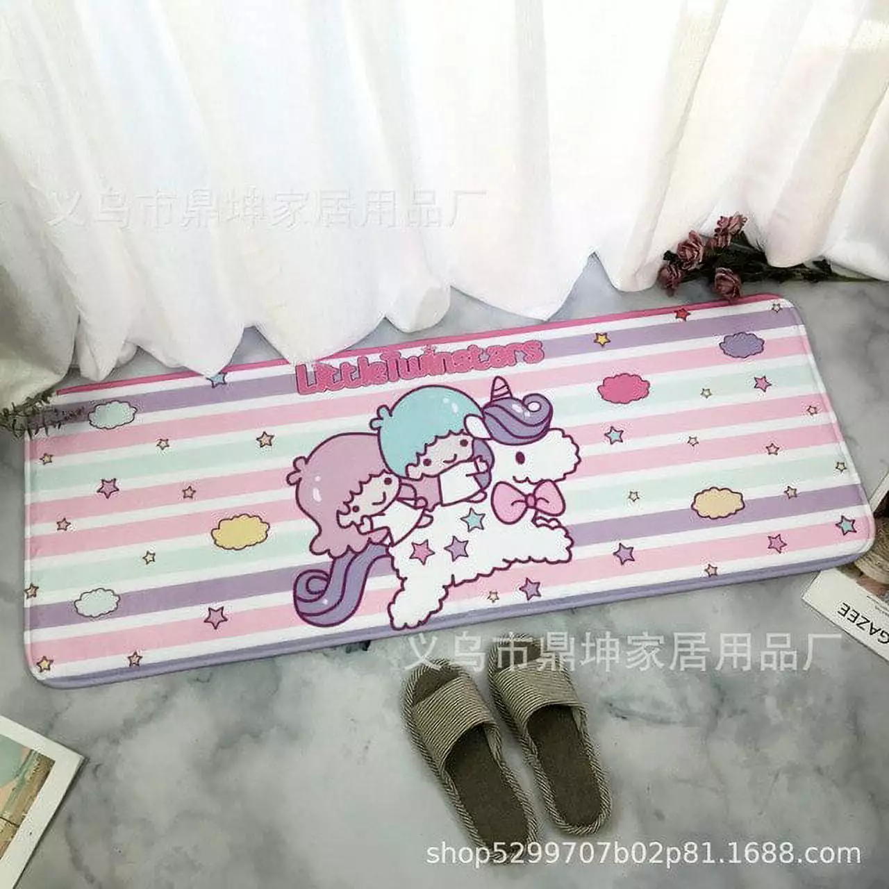 45x120CM Sanrio Hello Kitty Rug Kawaii Kuromi Anime Bathromm Carpet Children Girls Bedroom Living Room Floor Mat Doormat Decor