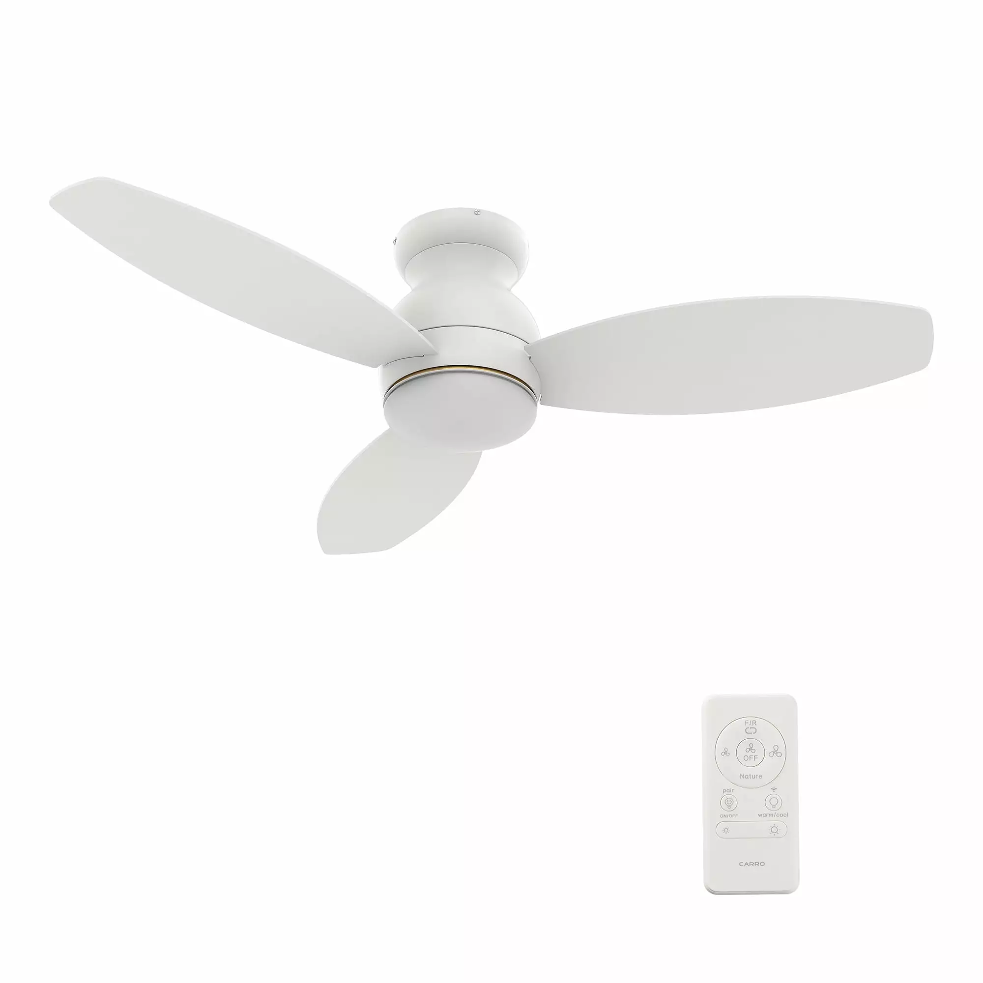 48 3 Blade Smart Wifi Ceiling Fan with Dimmable LED Light & Remote Control & DC Motor