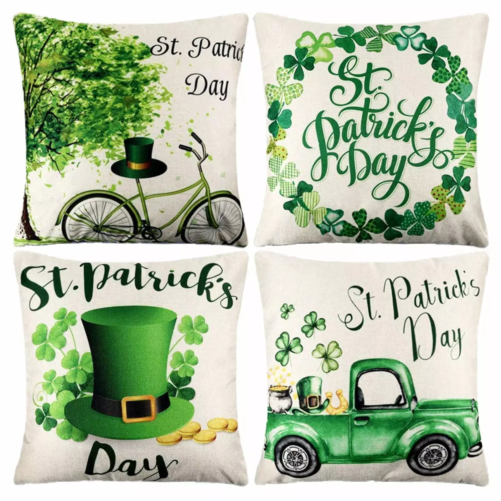 4Pc St. Patrick'S Day. Easter Home Cushion Pillowcase