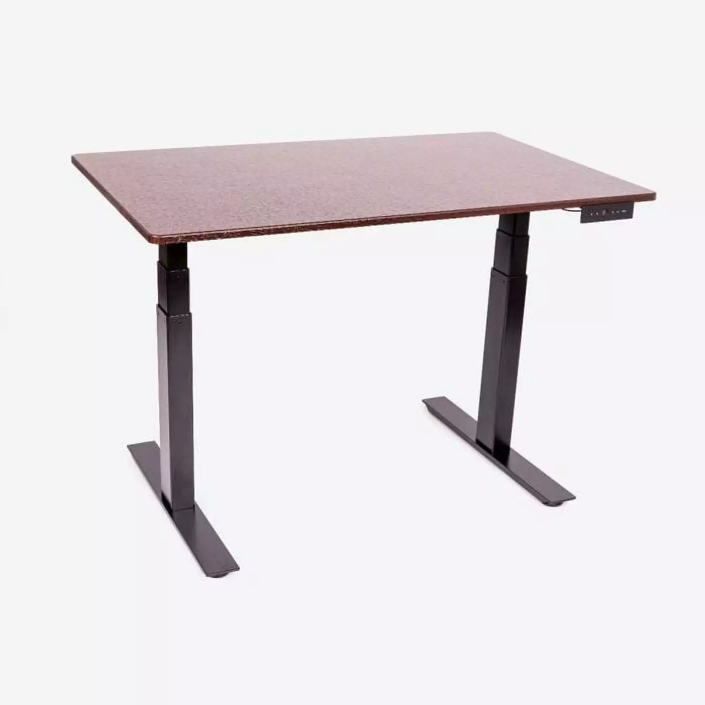 60 3-Stage Dual-Motor Electric Stand Up Desk. Dark Walnut