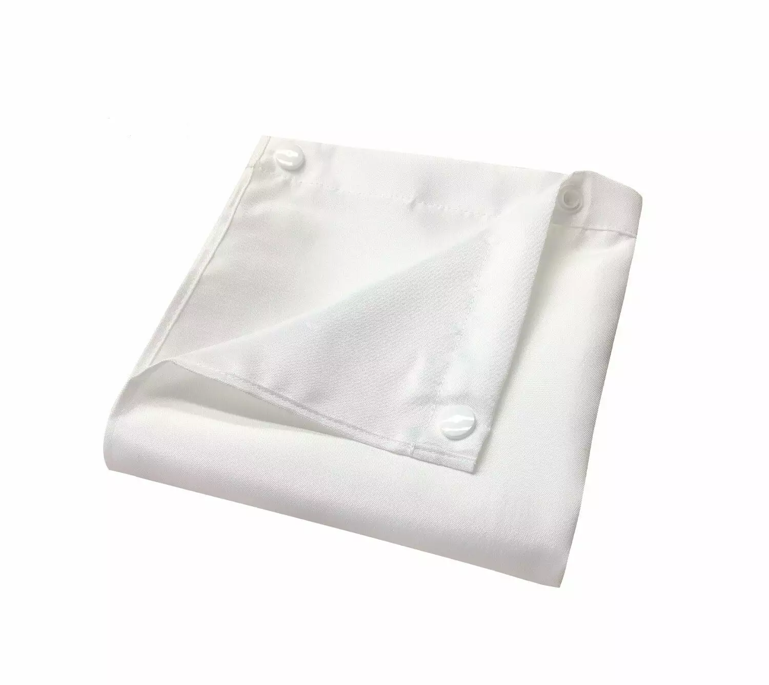 FBTS Prime 70x54 inch White Solid Polyester Snap-in Shower Curtain Liner Replacement. 1 per Pack Removable Liner