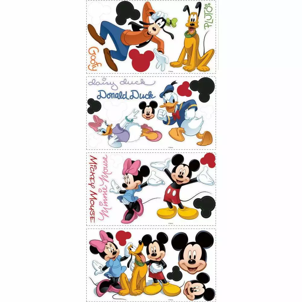 York Wall Disney MICKEY MOUSE & Friends PEEL & STICK Wall Decals Removable & Repositionable Kids Room Stickers Decor