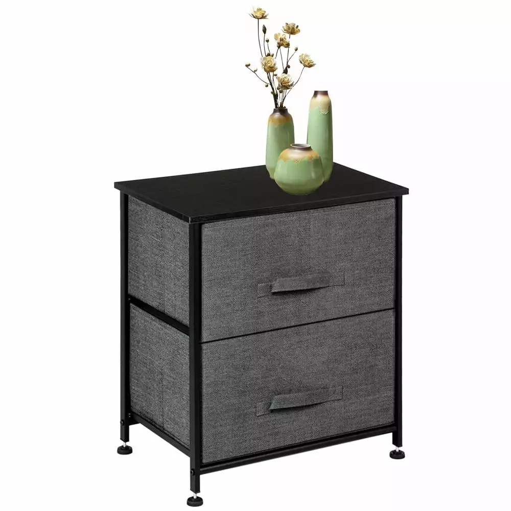 Winado Vertical Dresser Storage Tower with 2 Drawers Large Capacity Fabric Nightstand Drawer