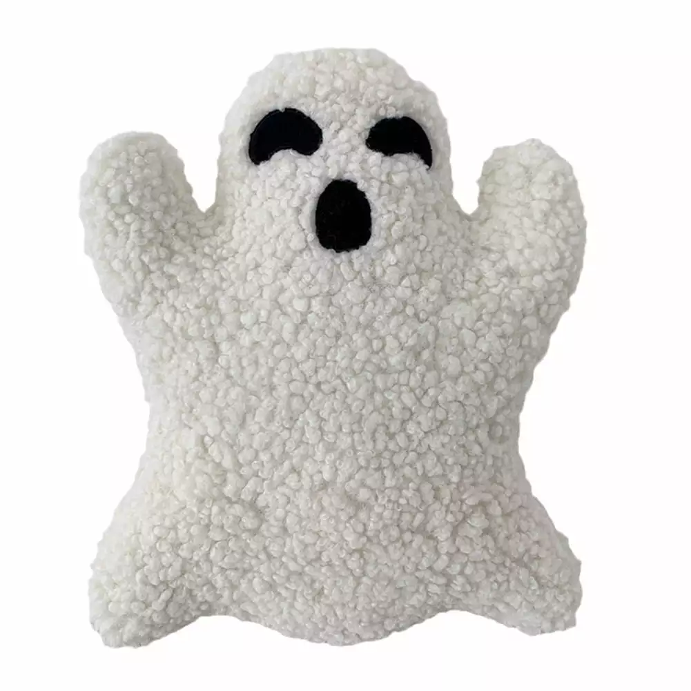 7.9 Halloween Ghost Throw Pillow Cute Spooky Shaped Plush Pillow for Sofa Bed Couch Holiday Party Children Gift