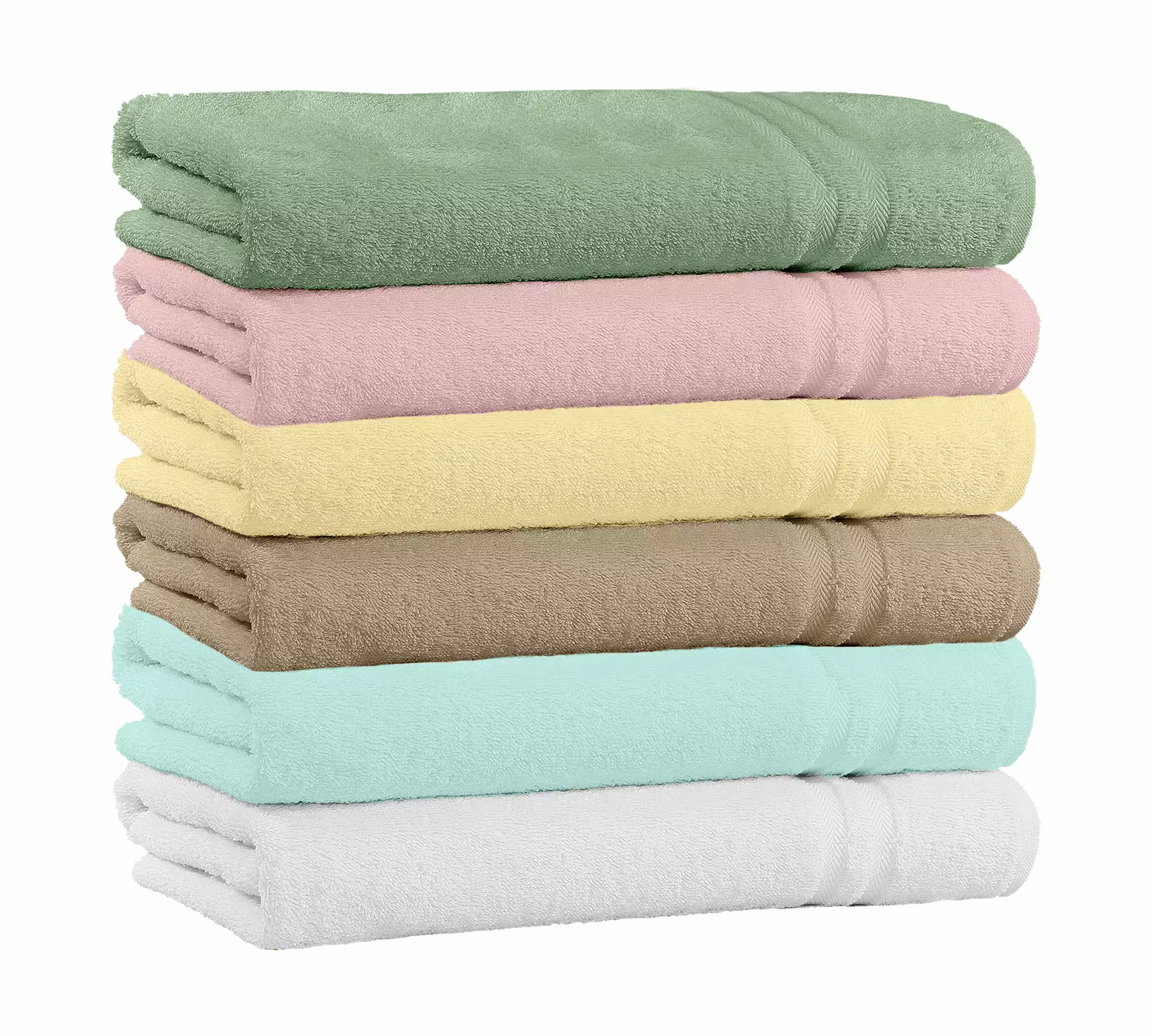 100% Cotton 4-Pack Bath Towel Sets - Extra Plush & Absorbent Bath Towels - 56 x 28 (Assorted)