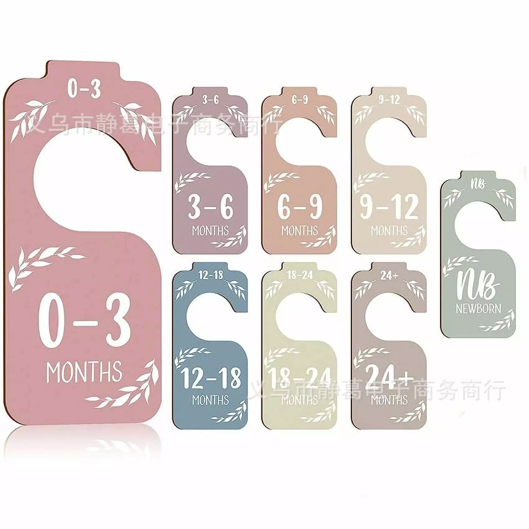 8 pcs Wood Baby Closet Dividers Baby Garment Size Dividers Baby Clothing Hanger Dividers