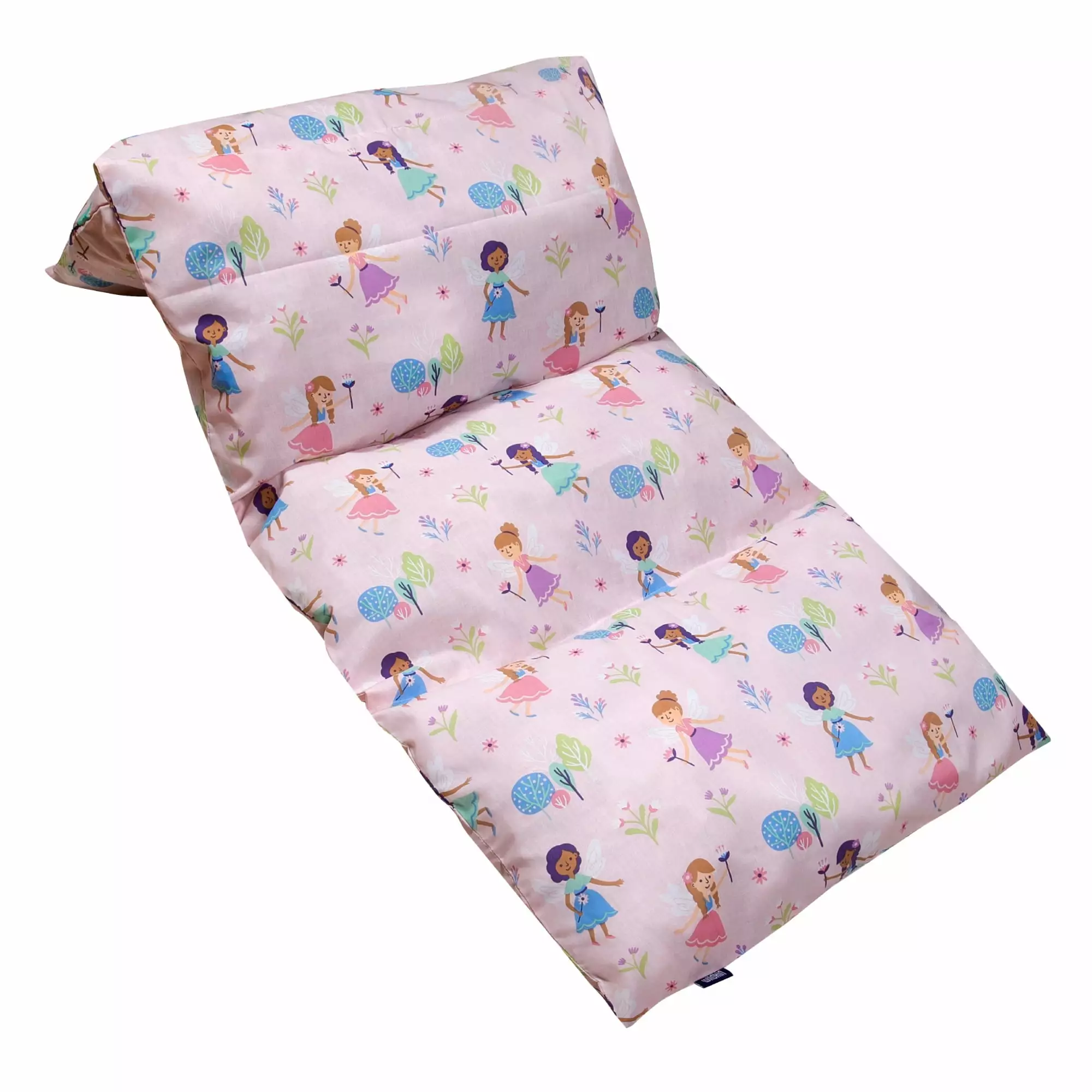 Wildkin Pillow Lounger for Girls. Features Separate Pillow Pockets with Envelope Closure. Vibrant Playful Patterns (Fairy Garden)