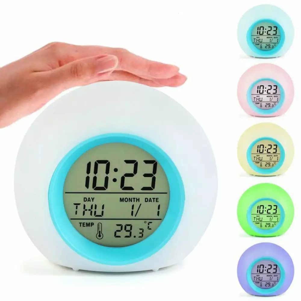 Kids Alarm Clock for Kids. Children's Alarm Clocks for Girls Boys Bedroom. Night Light for Kids. 7 Color Changing. Kid Alarm Clocks. Best Gift for Kids