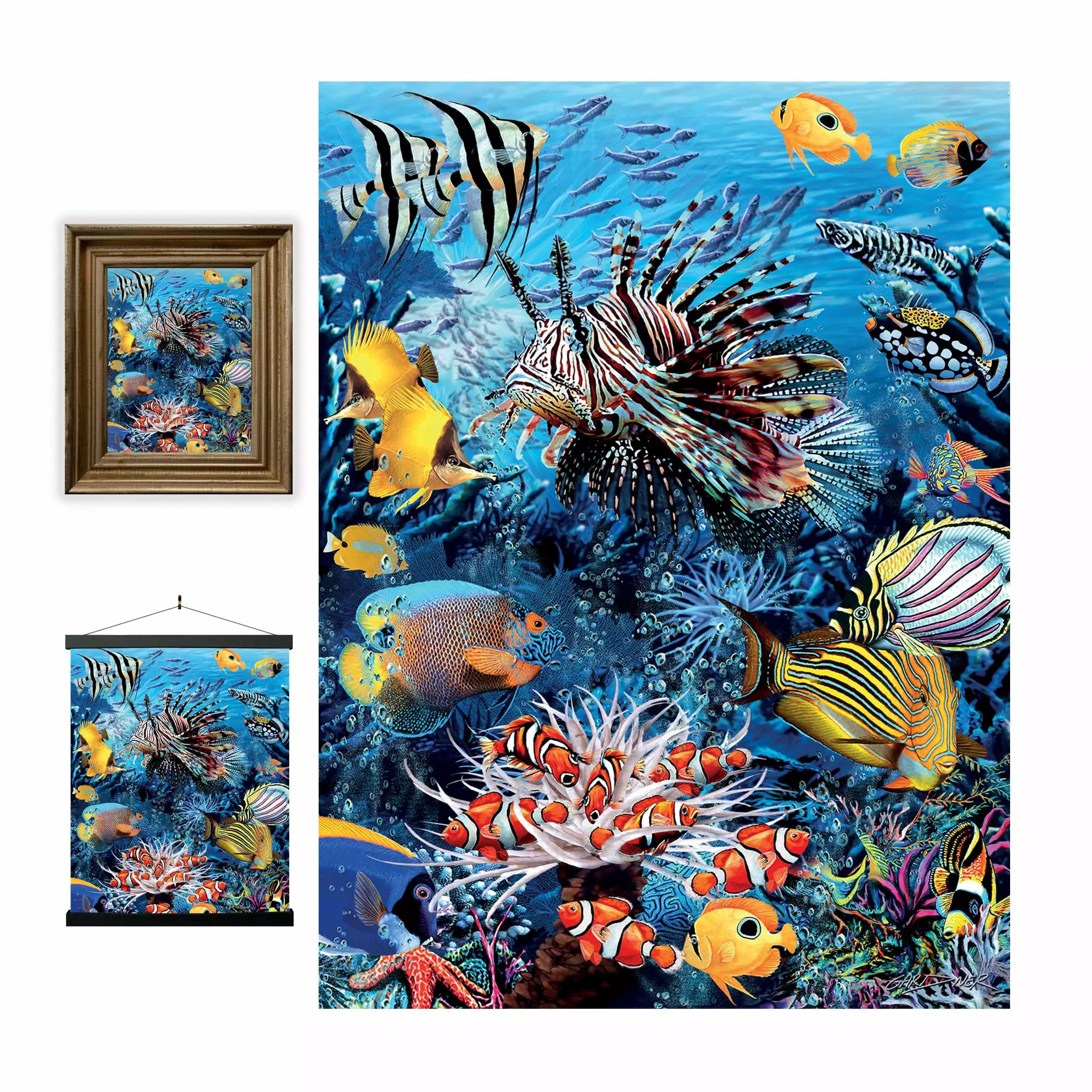 3D LiveLife Lenticular Wall Art Prints - Wonders of the Reef from Deluxebase. Unframed 3D Ocean Poster. Perfect wall decor. Original artwork licensed from renowned artist. Steven Michael Gardner