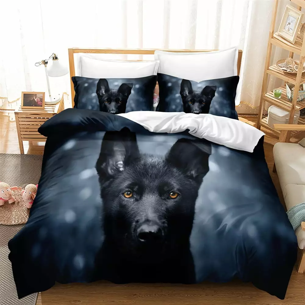 Printing Quilt Cover. Cut Animal Dog 3D Digital Printing-3D Digital Printing Bedroom Bedding. Pillow Case Set of Home Textile Household Products