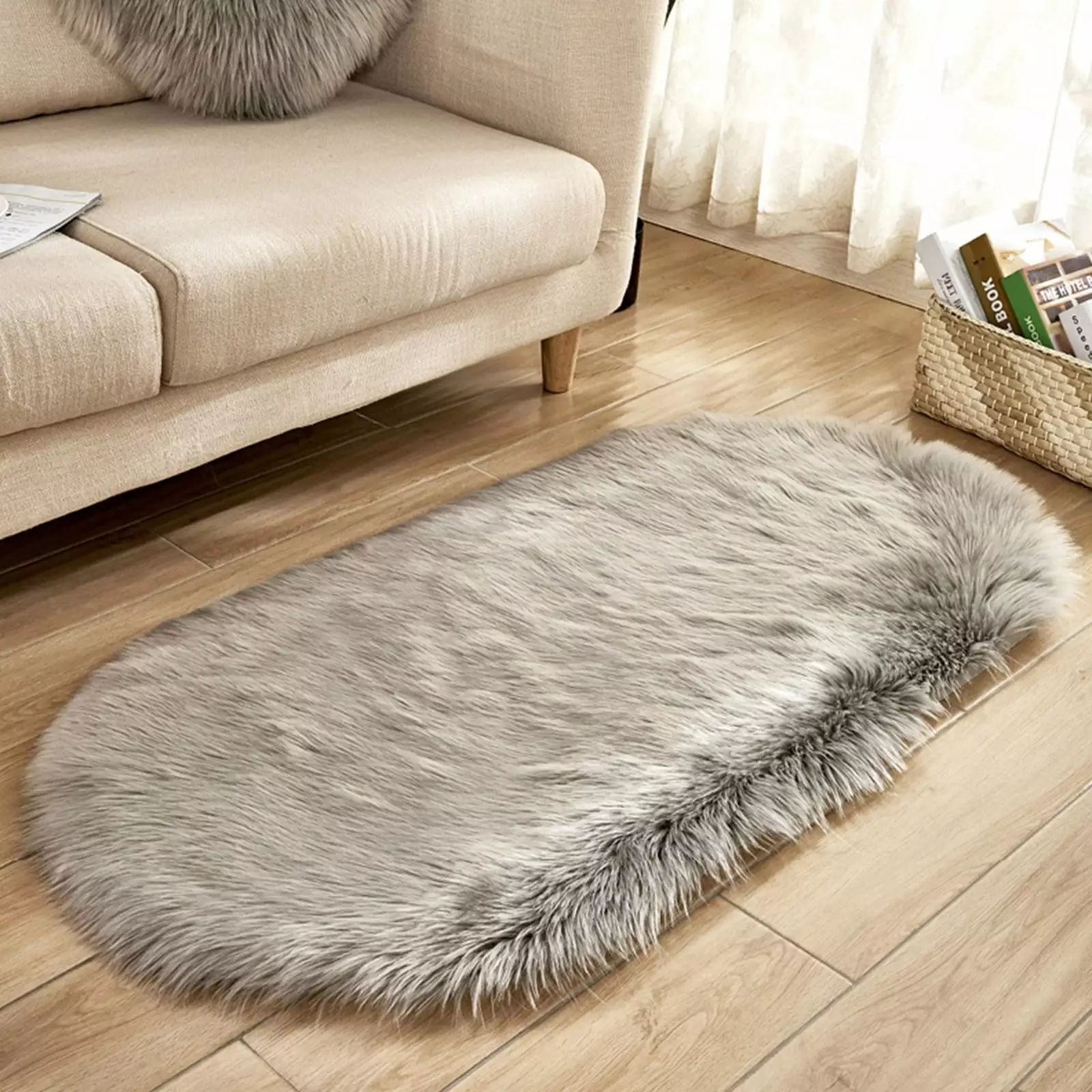 GUZOM High Quality Carpet.Super Soft Faux Sheepskin Area Rugs For Bedroom Floor Shaggy Plush Carpet Faux Rug Bedside Rugs