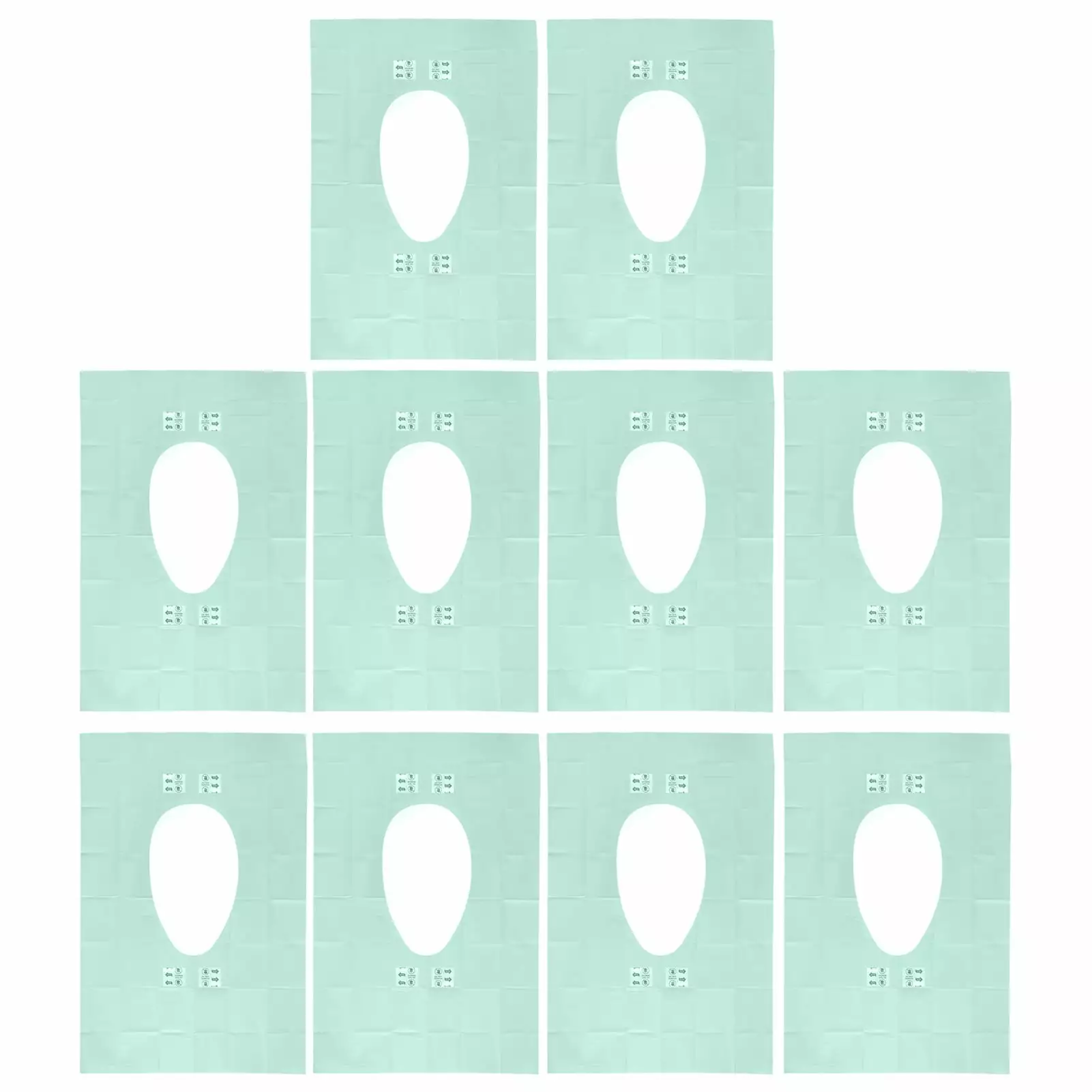 FaLX 10Pcs Flushable Biodegradable Toilet Seat Covers - Potty Training - Public Restrooms - Waterproof - Travel Size - Disposable Toilet Seat Liner - Bathroom Supplies