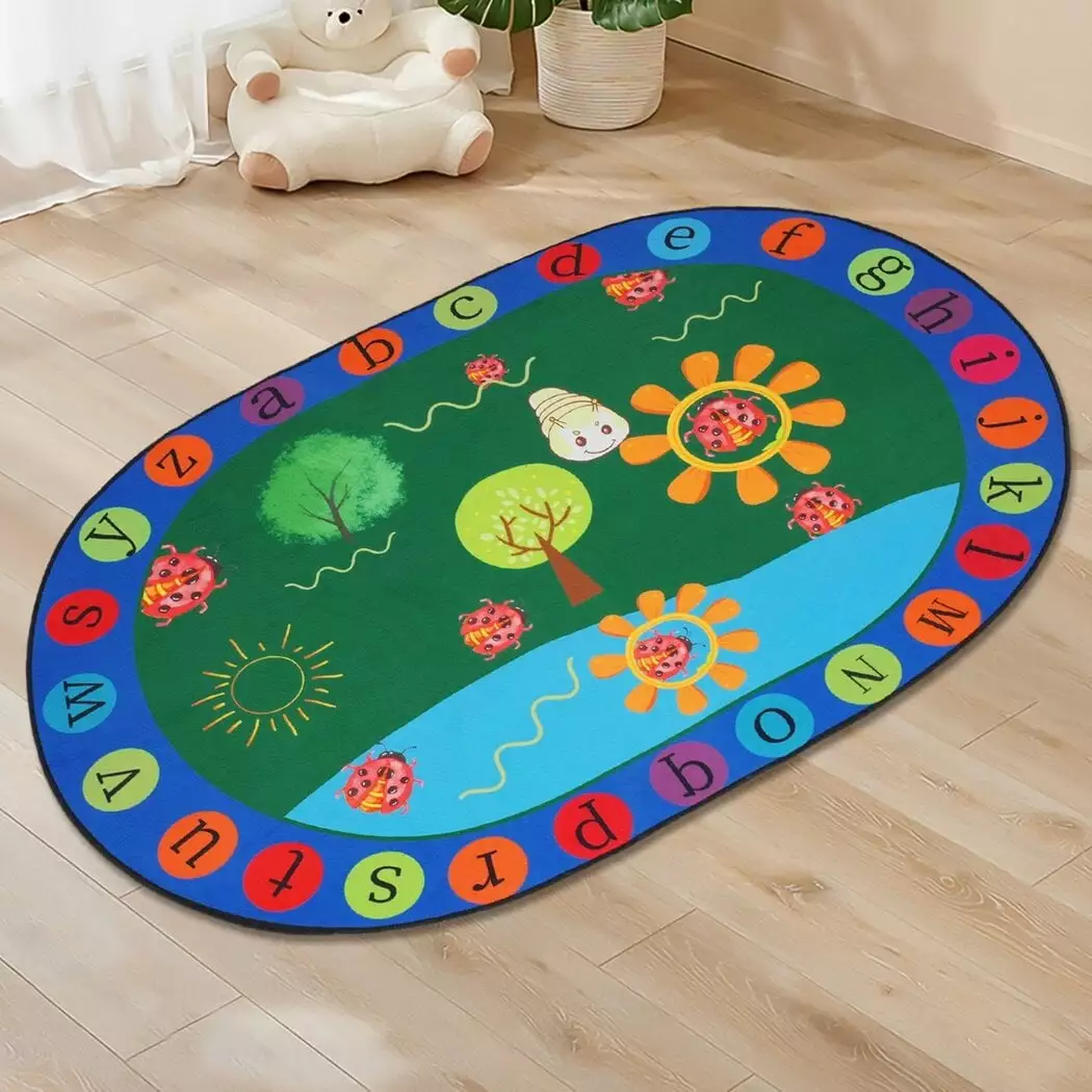 ABC Kids Rug. ABC Learning Carpet. Alphabet Educational Kids Rug. Kids Play Mat with Colorful Patterns. Play Carpet with Non-slip Bottom for Playroom. Bedroom. 47 x 31''