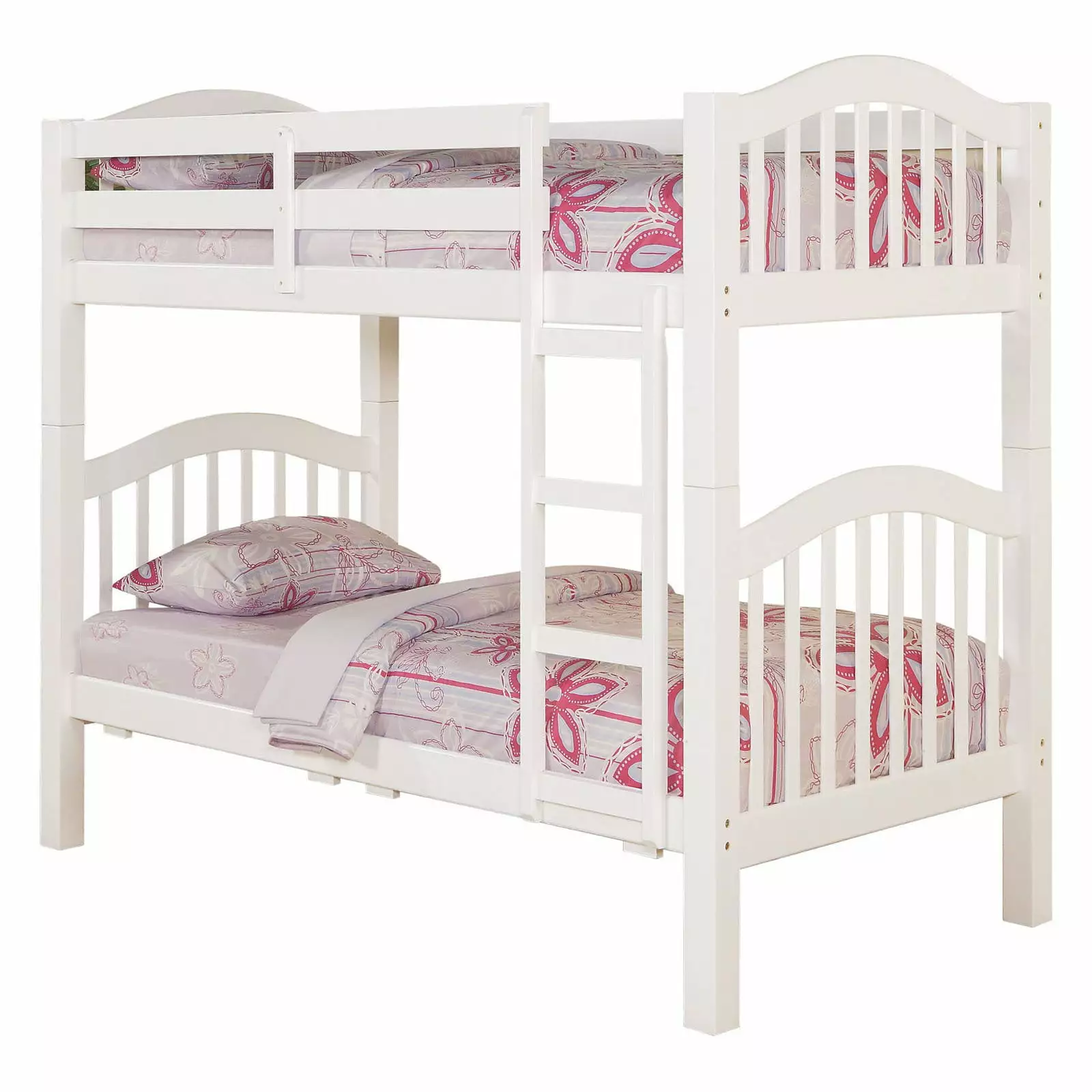 ACME Heartland Twin over Twin Wood Bunk Bed in White Storage Sold Seperately