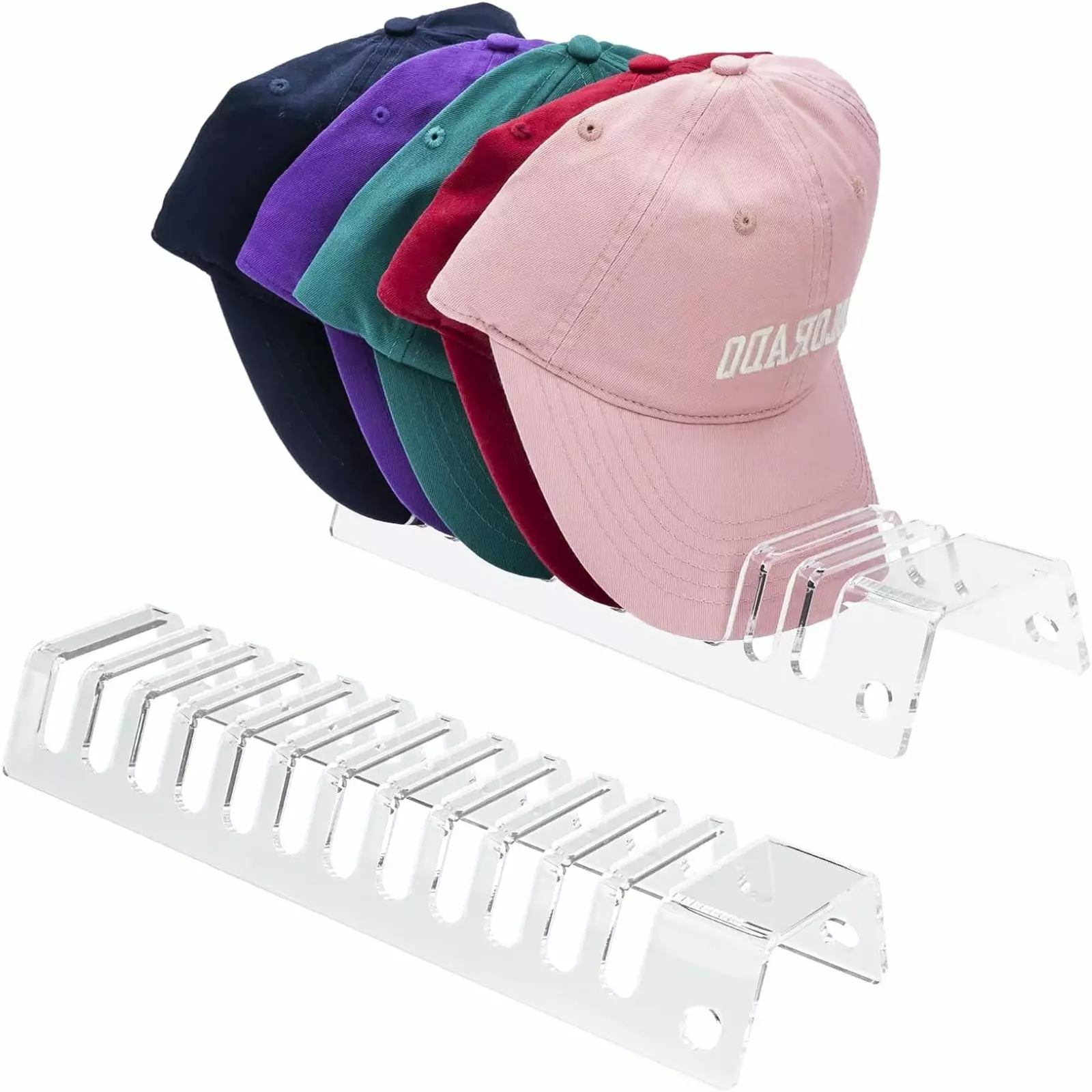 Acrylic Hat Organizer. Hat Stand for Baseball Caps. Acrylic Hat Organizer for Baseball Caps for 12 Baseball Caps