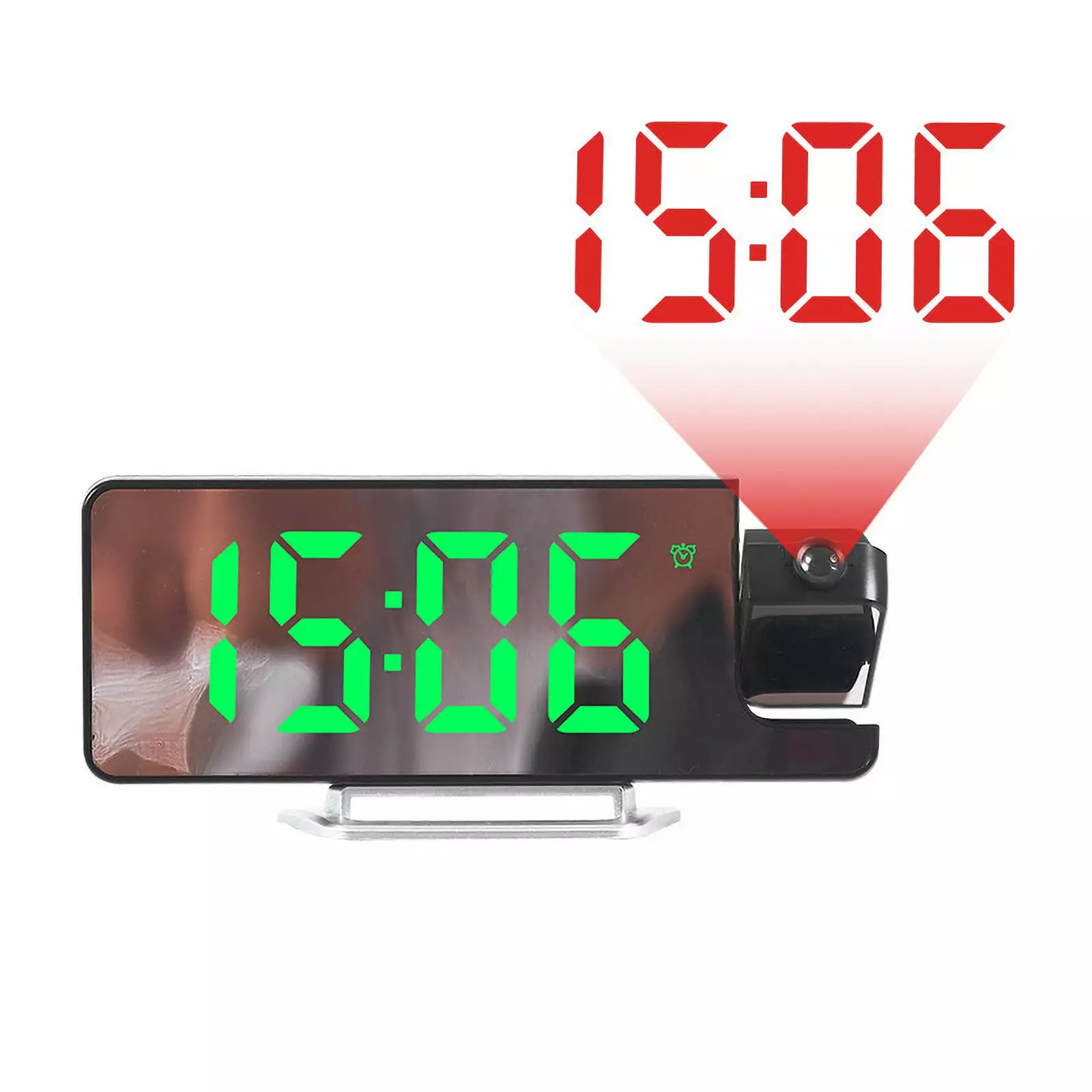 Alarm Clock. Byikun Back-to-School Projection Alarm Clock LED Mirror Digital Clocks Large Display With 180 Rotatable Projector USB C Port Auto Dimming Modern Desk Clock For Bedroom