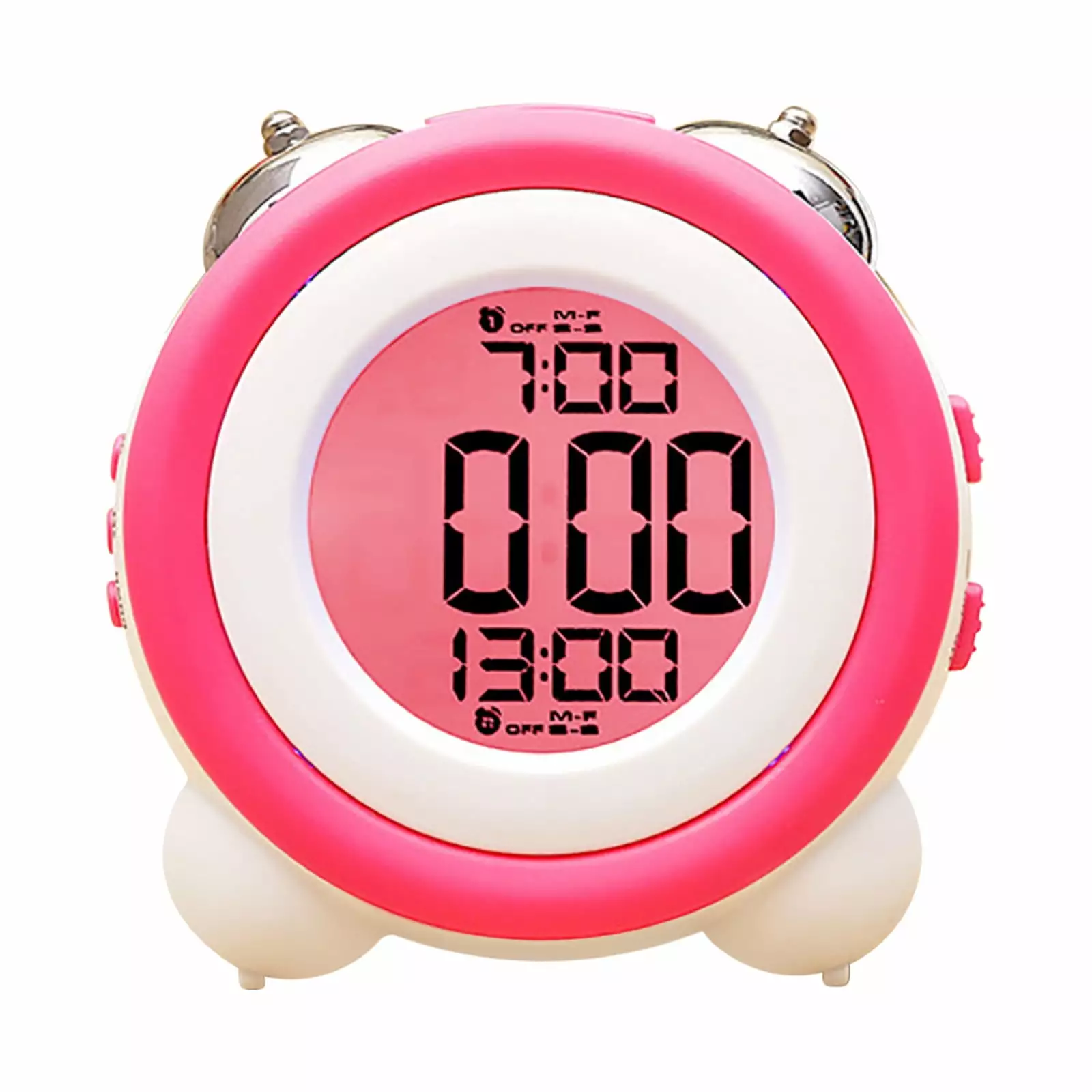 Alarm Clock.Clearance School Supplies Byikun Back-to-School Three-dimensional LED Alarm Clock Silent With Luminous Electronic Clock Double Alarm Clock Student Alarm Clock