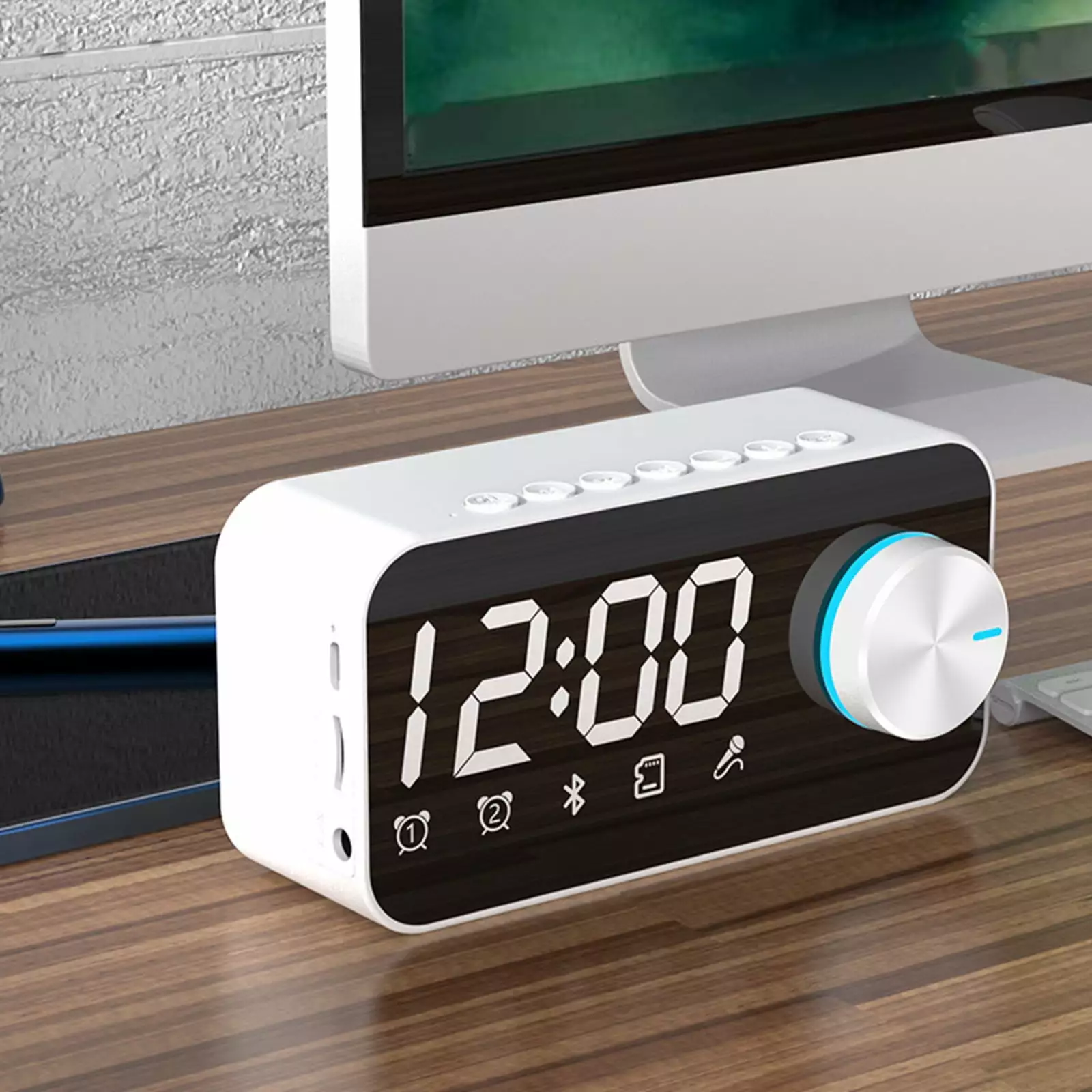 Alarm Clock.Clearance Summer Savings Byikun Back-to-School Smart Speakers Electronic Products Household Plug-in Card Small Multi-function Wireless Bluetooth Audio